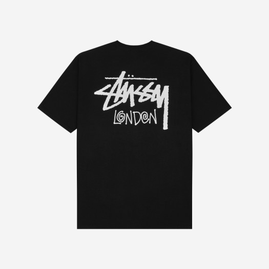 스투시 스탁 런던 티셔츠 블랙 2023, 2024