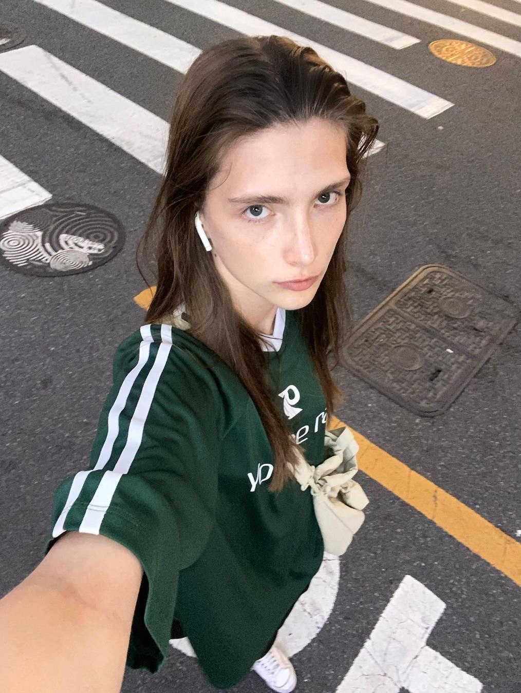 Porta Women Football Jersey T-Shirt Green 착용 스타일