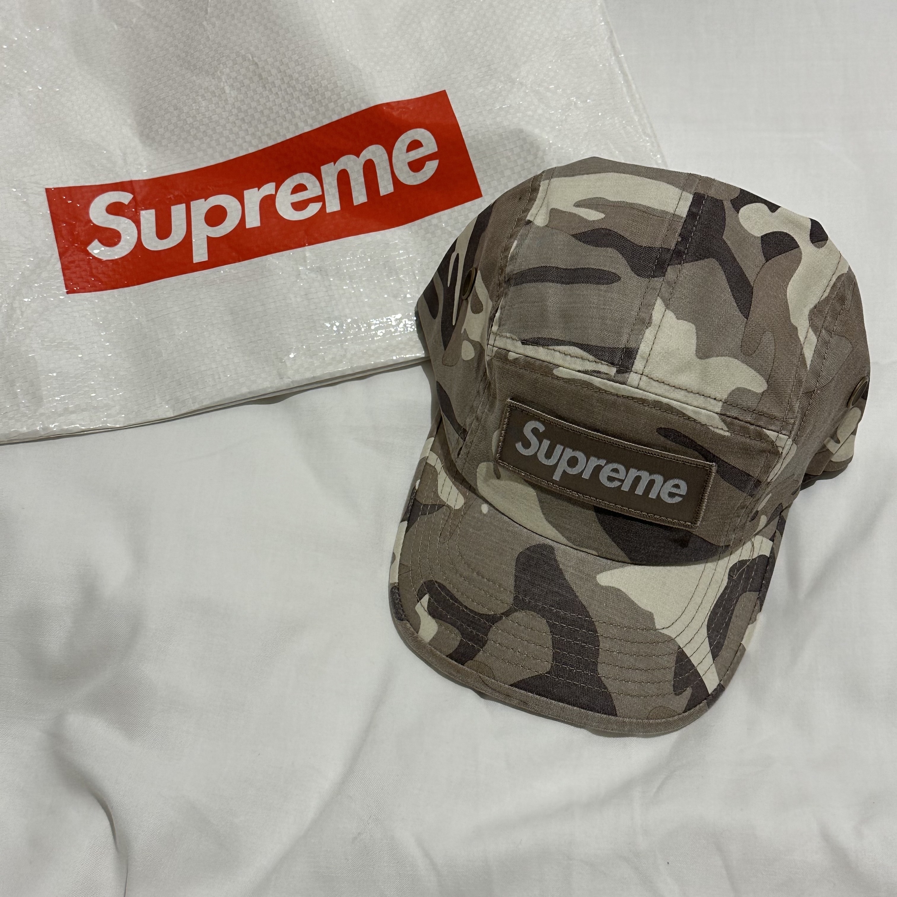 Supreme Military Camp Cap Stone Camo - 23SS 착용 스타일