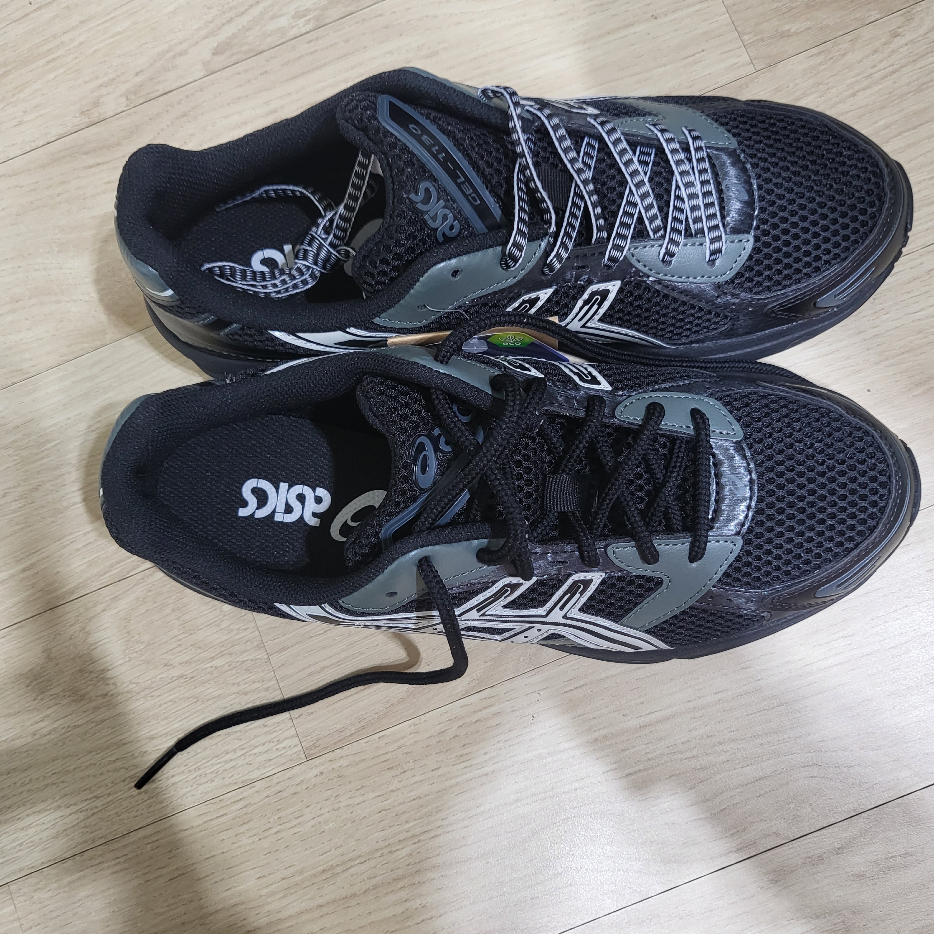 Asics Gel-1130 Black Glacier Grey - Folder Exclusive 착용 스타일 - 1