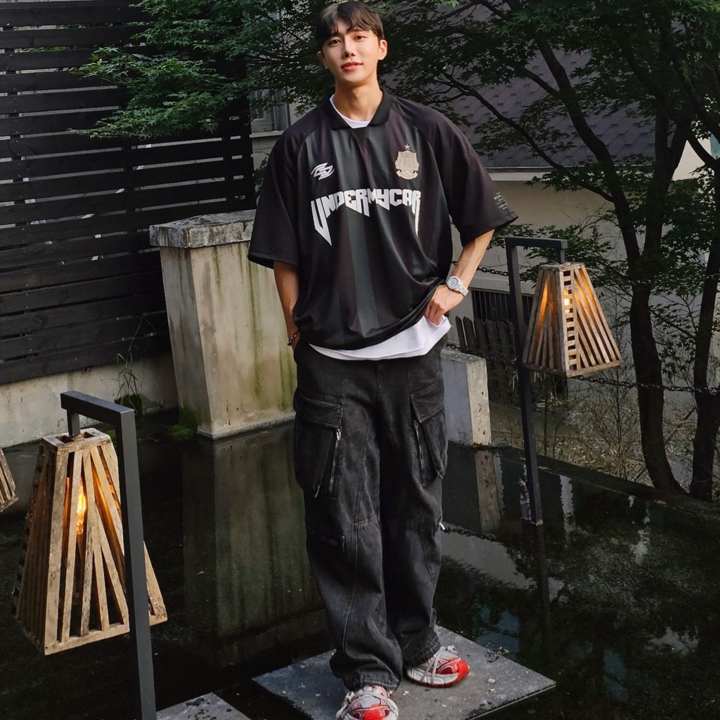 Undermycar Wolfen Bold Stripe Football Jersey Sycamore - 23FW (The Hyundai Seoul Exclusive), Louis Vuitton Monogram Chain Bracelet Silver 착용 스타일 - 1