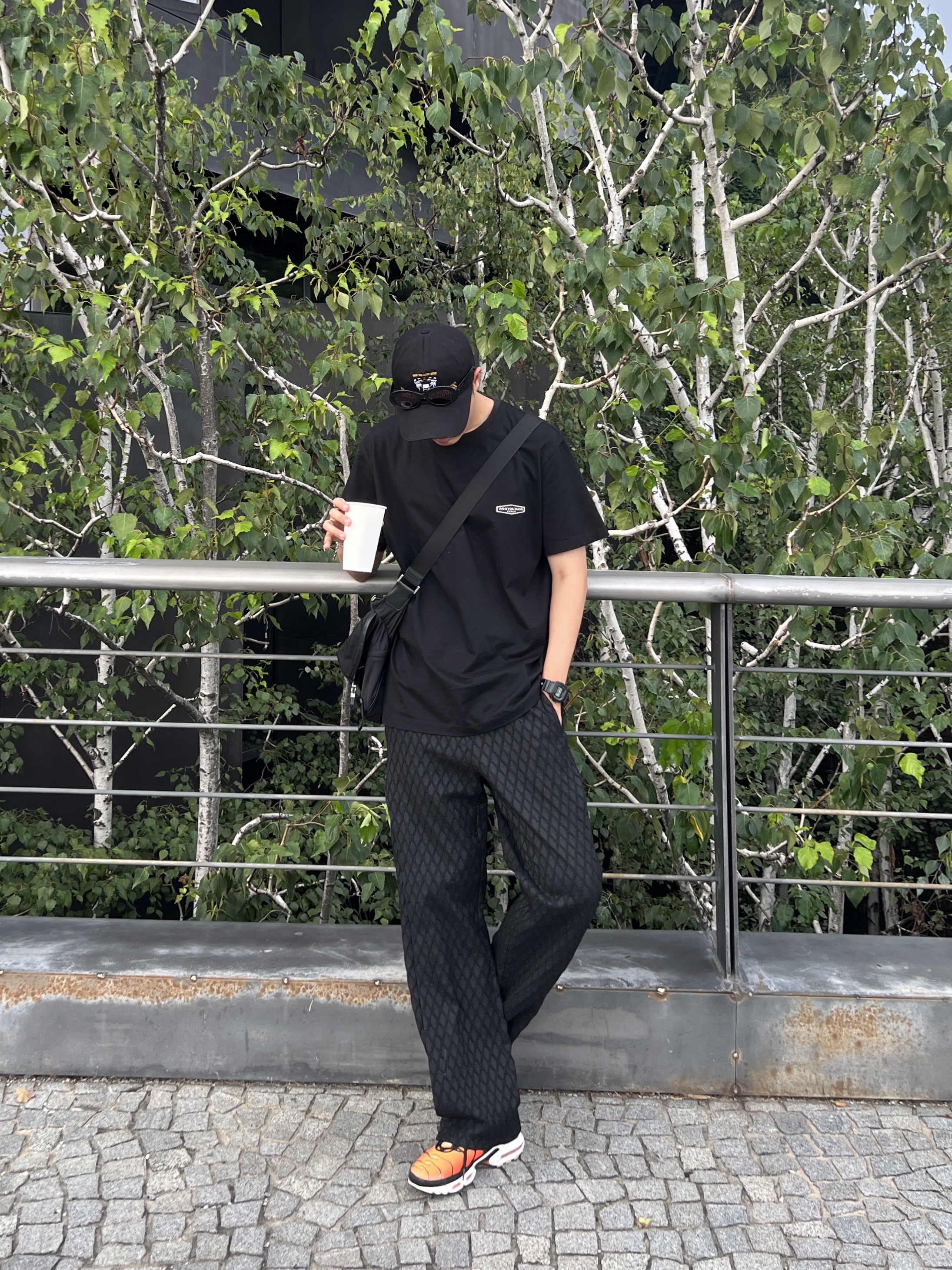 Wooyoungmi Cotton Back Logo T-shirt Black - 23SS, Nike Air Max Plus OG Pimento 2018 착용 스타일