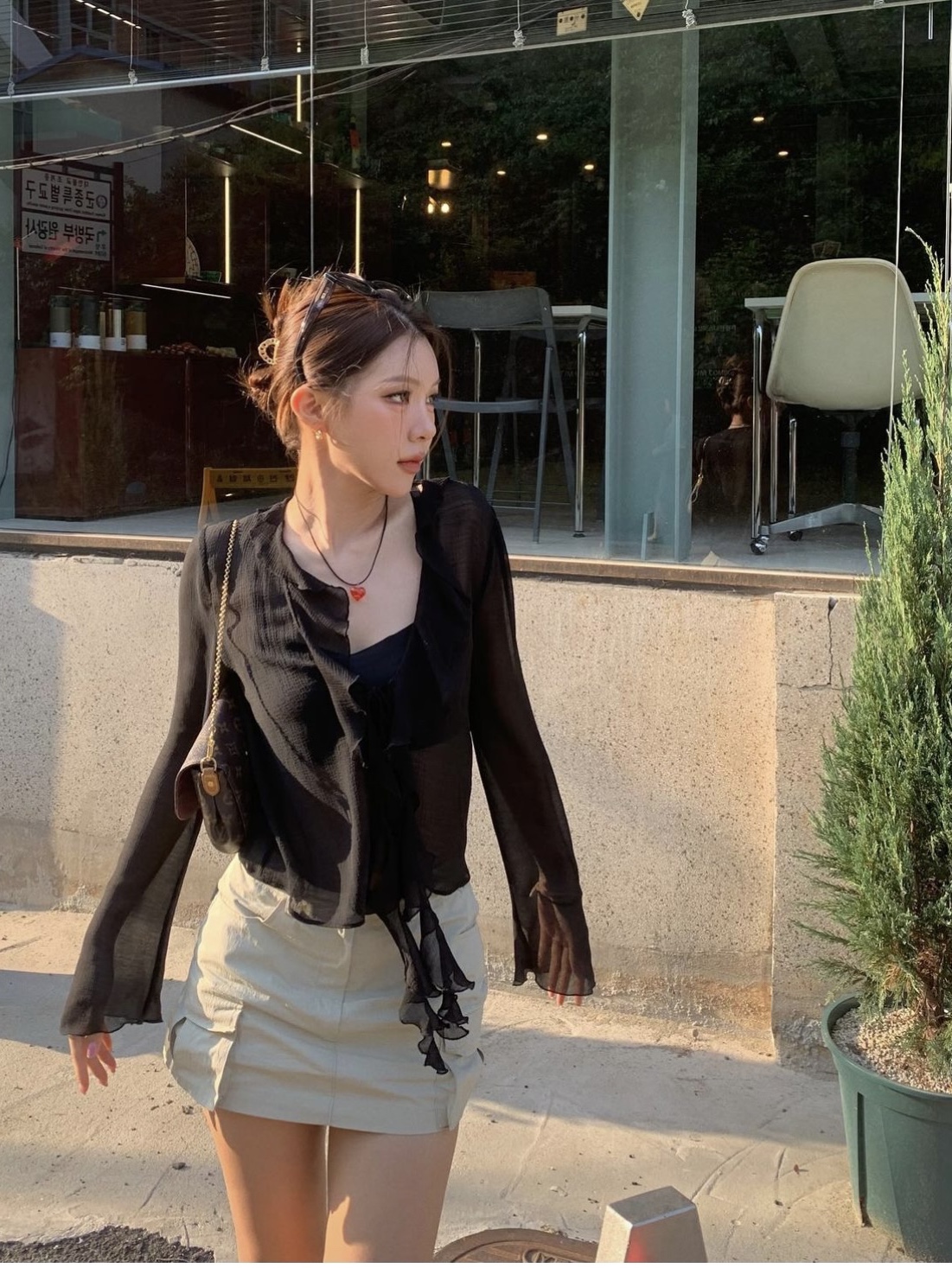 Porta Women Dry Cargo Skirt Light Beige, Porta Women Dry Cargo Skirt Dark Navy 착용 스타일