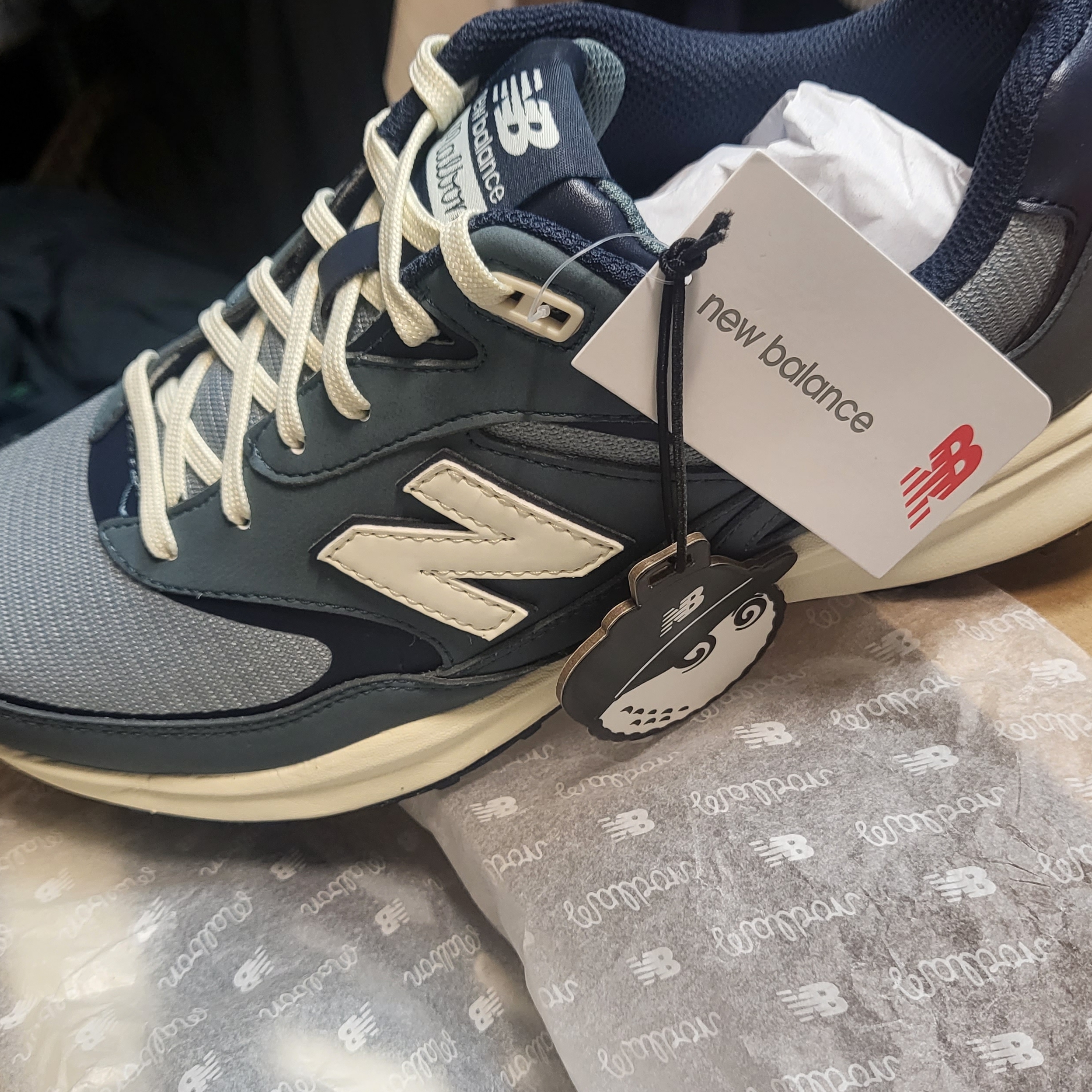New Balance x Malbon Golf Heritage Blue 착용 스타일