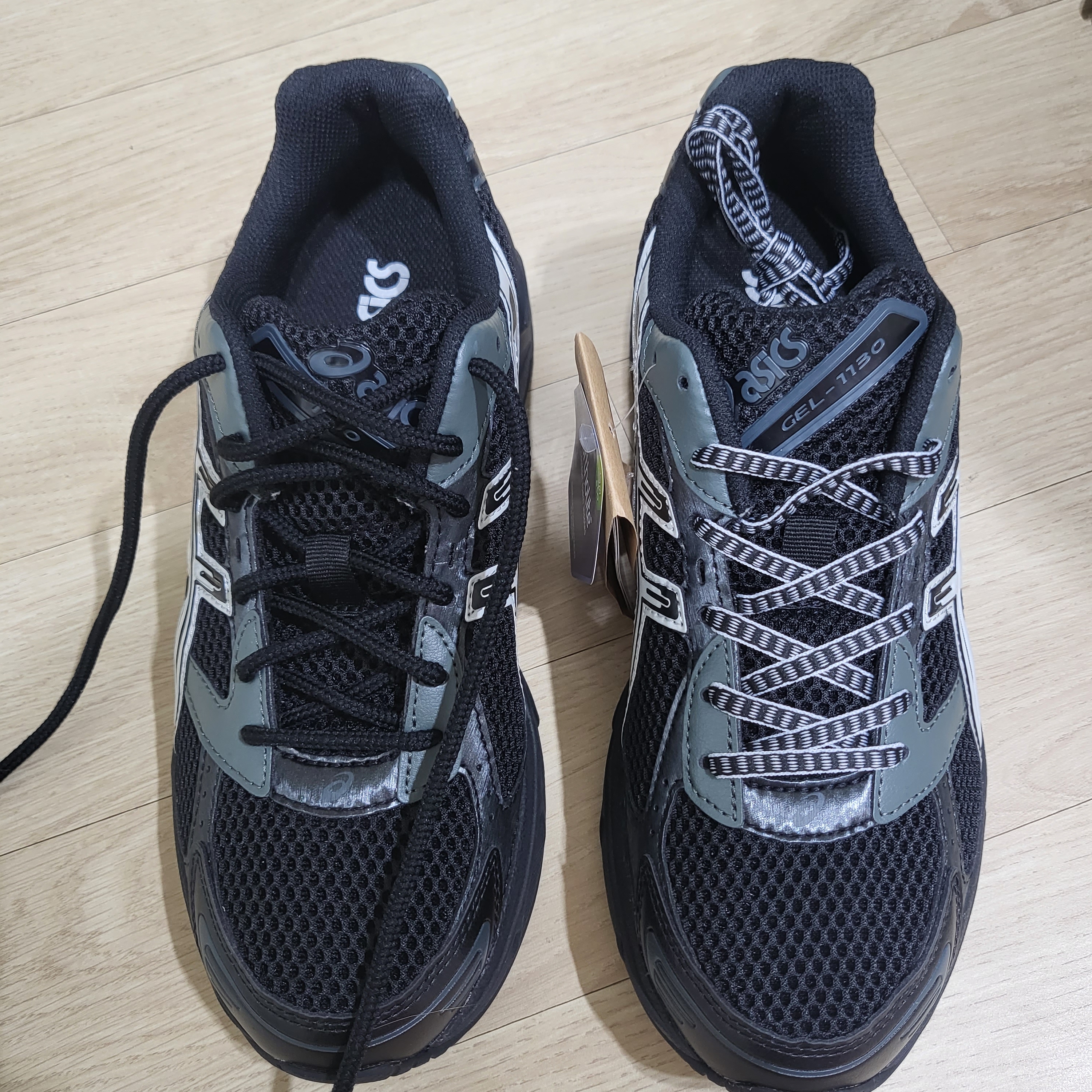 Asics Gel-1130 Black Glacier Grey - Folder Exclusive 착용 스타일 - 2