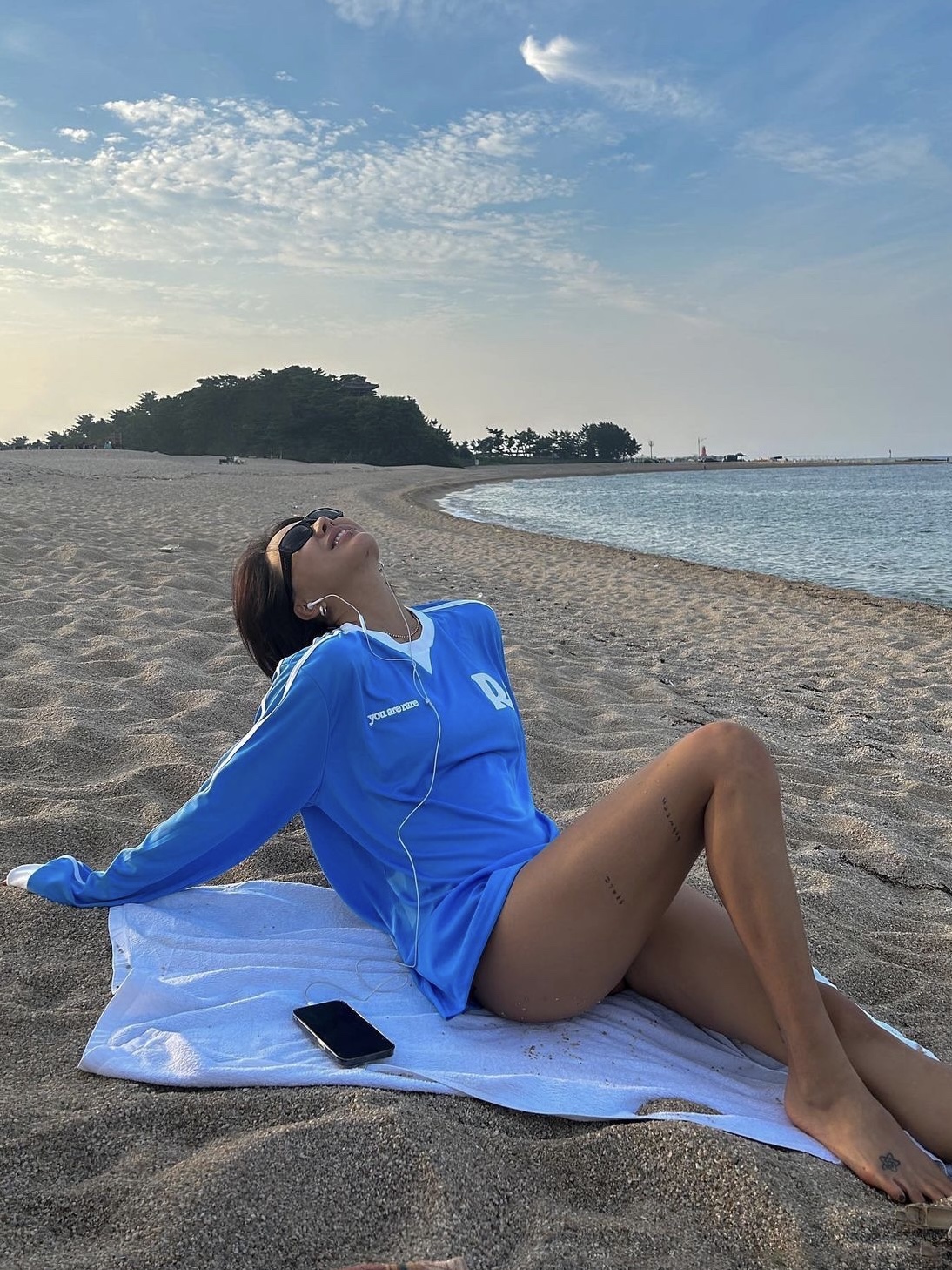 Porta Women Line Long Sleeve Jersey Sky Blue, Porta Women Line Long Sleeve Jersey Navy 착용 스타일