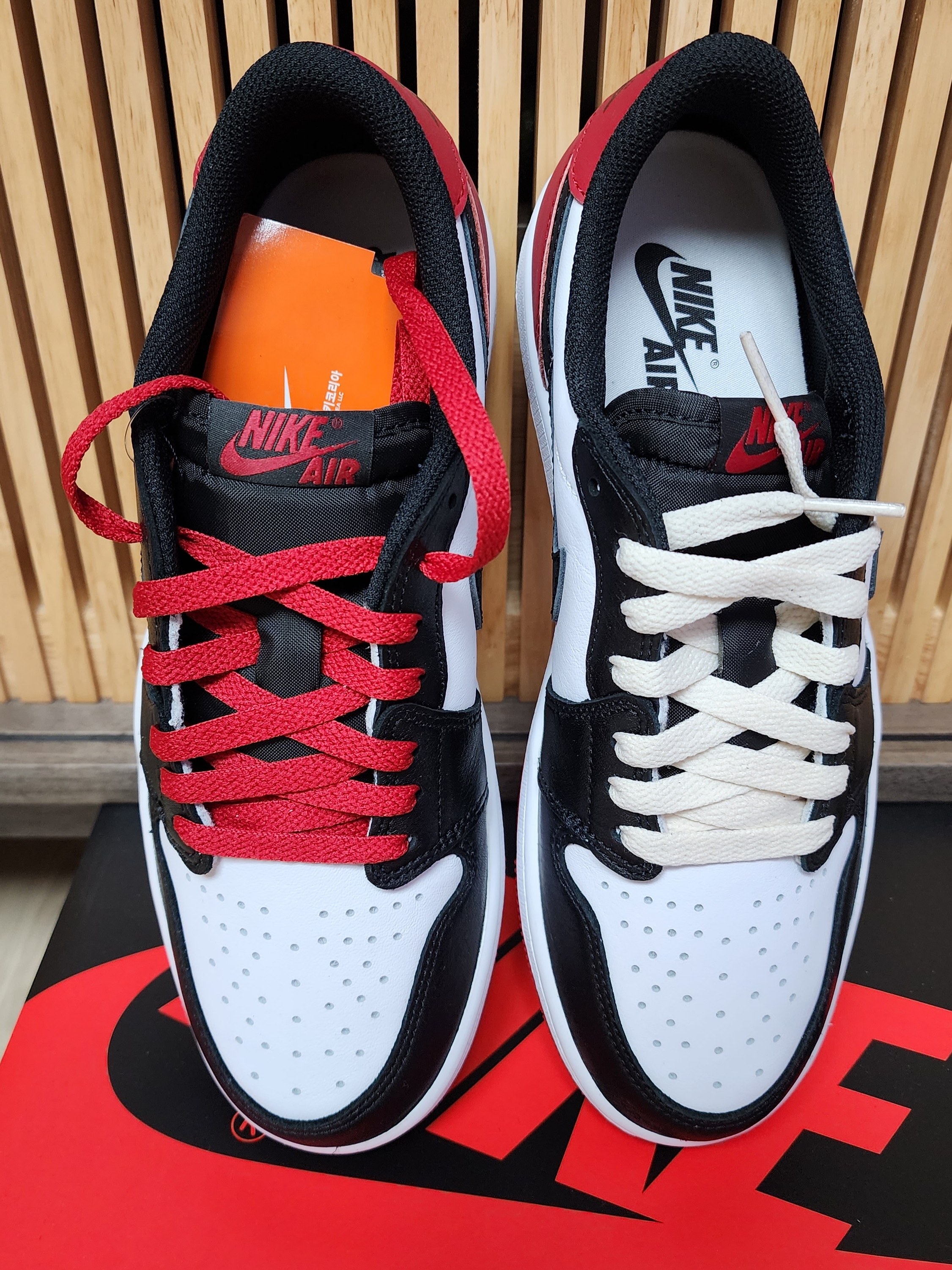 Jordan 1 Retro Low OG Black Toe 착용 스타일 - 1