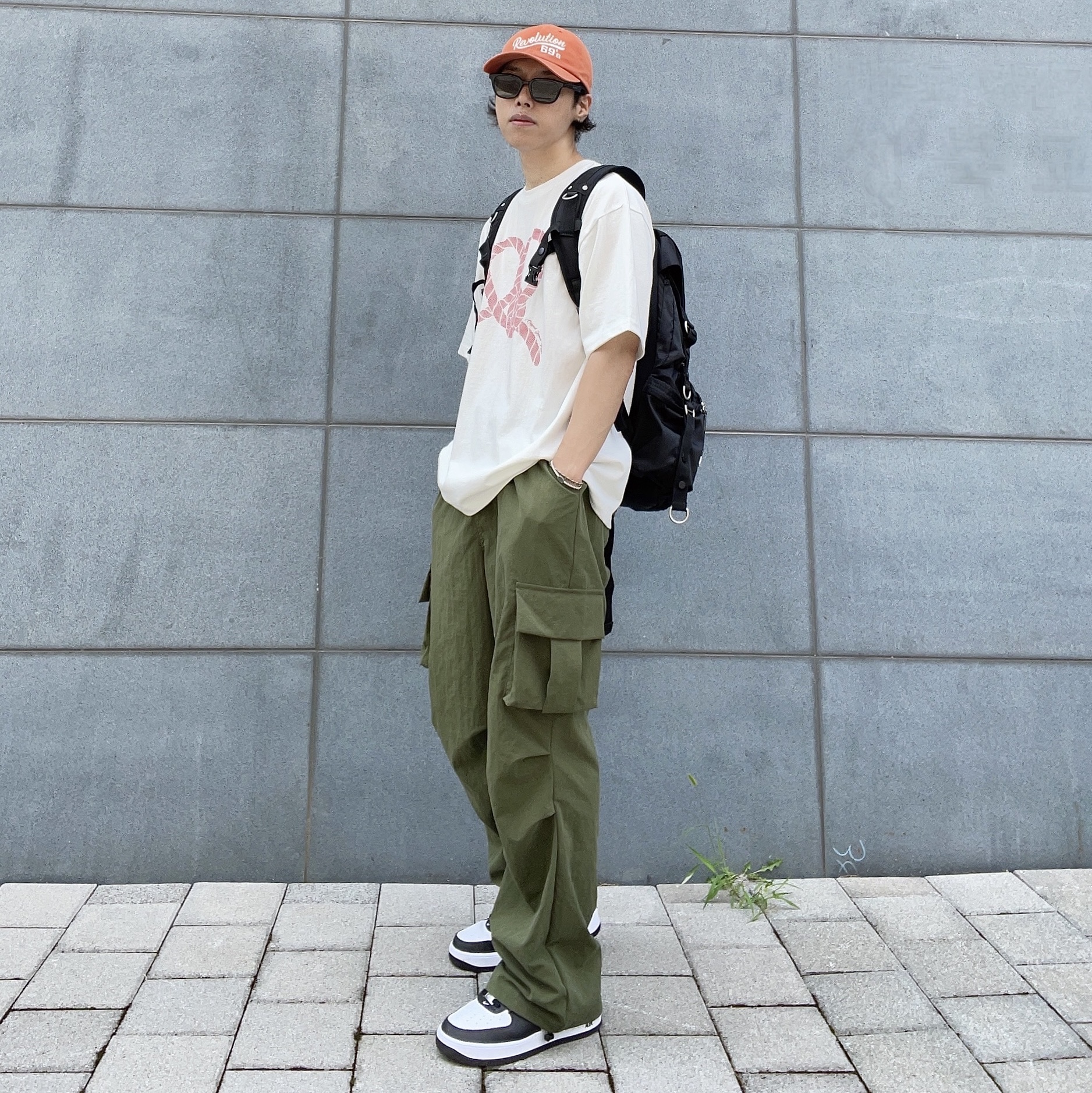 Nike Air Force 1 '07 Black White 착용 스타일 - 2