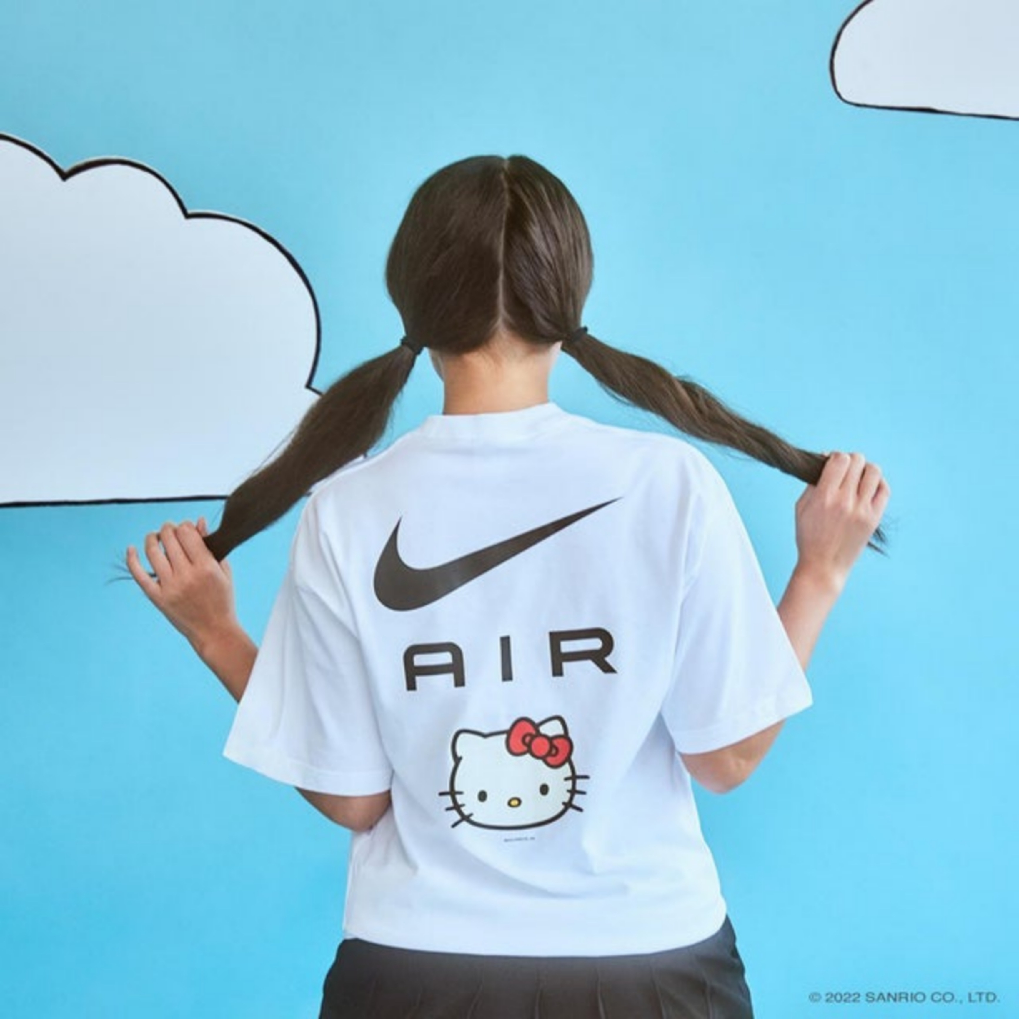 Nike x Hello Kitty NRG Air T-Shirt White - US/EU 착용 스타일 - 2