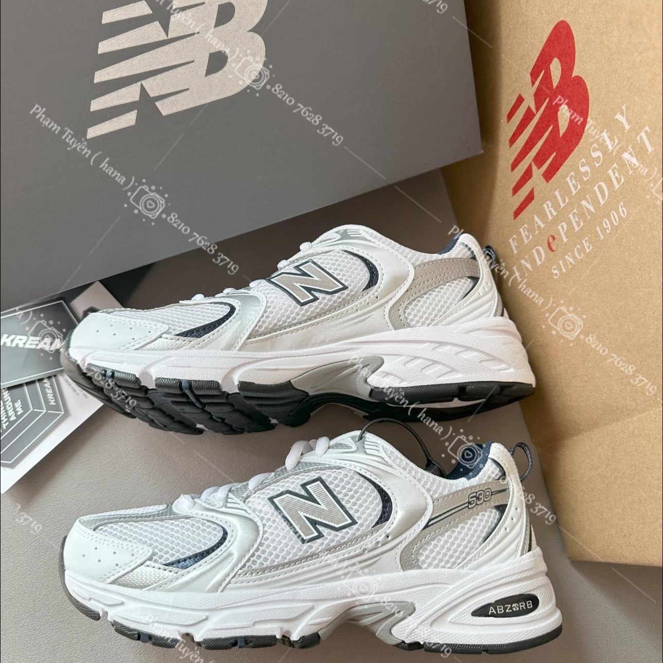 New Balance 530 White 착용 스타일 - 3