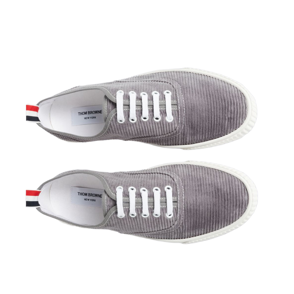 톰브라운 코튼 코듀로이 헤리티지 트레이너 다크 그레이(Thom Browne Cotton Corduroy Heritage Trainer Dark Grey) - 2