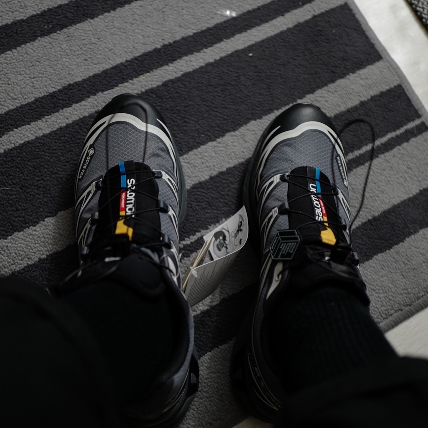Salomon XT-6 Gore-Tex Black Ebony 착용 스타일 - 3