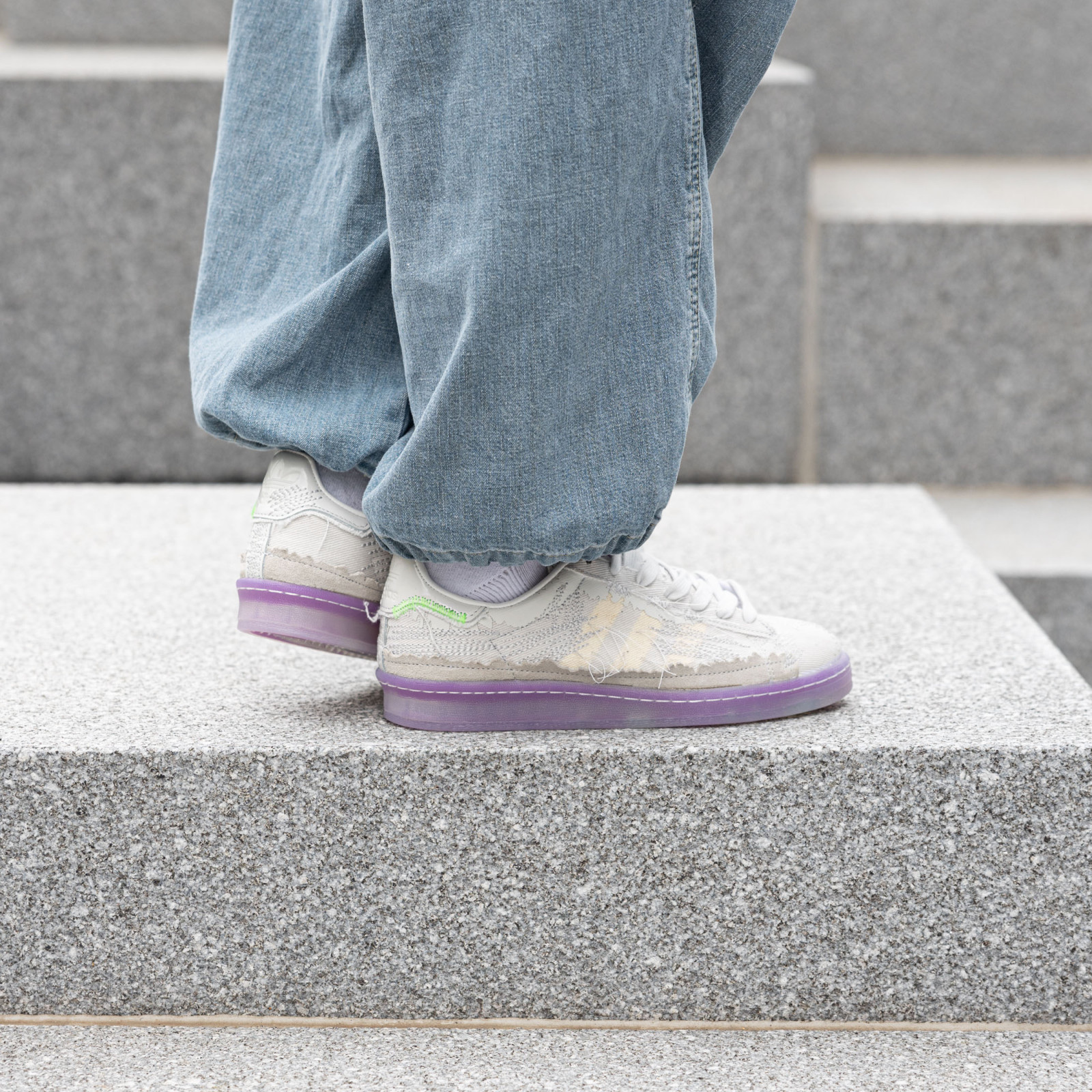 Adidas x Youth of Paris Campus Crystal White 착용 스타일