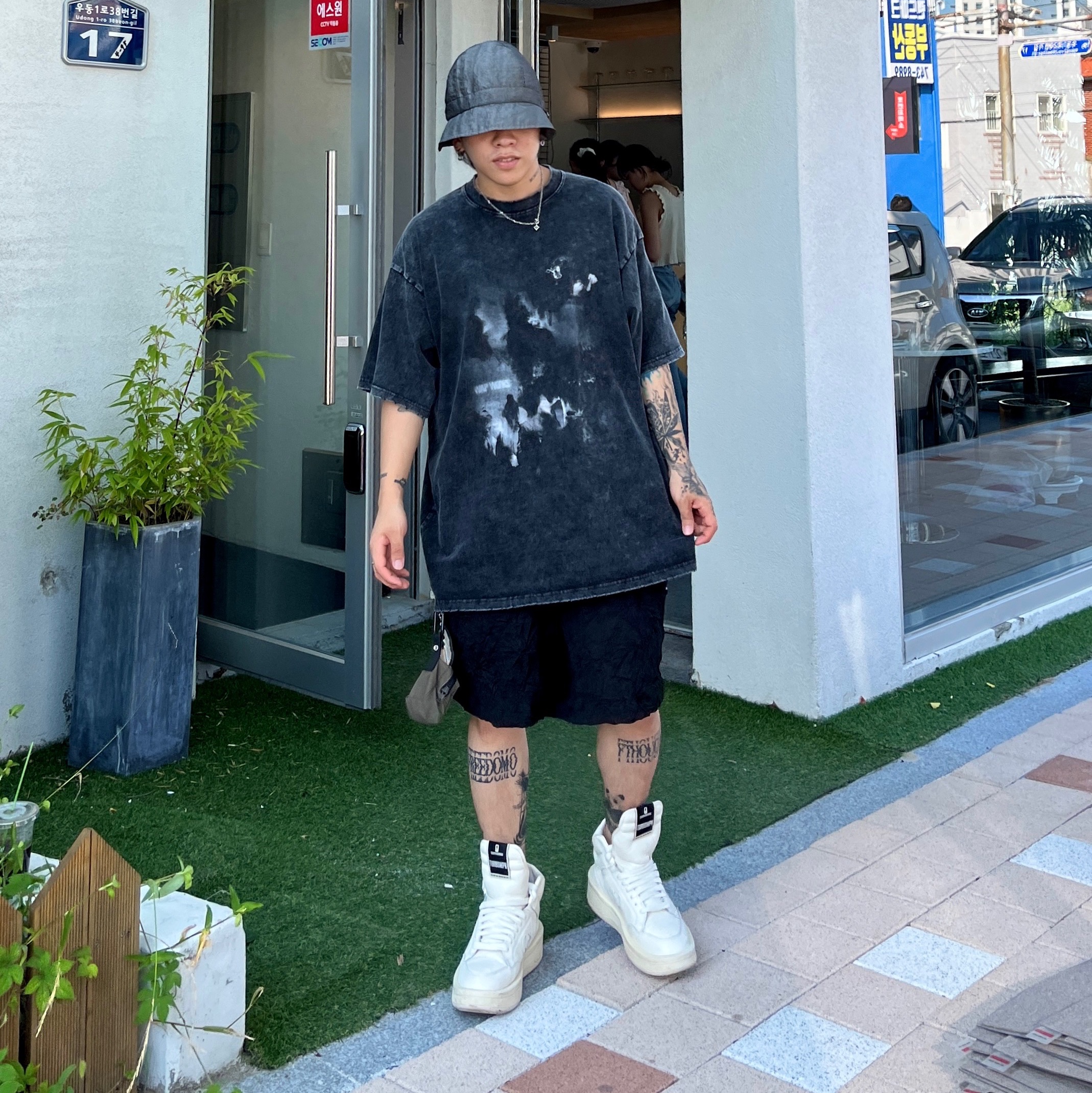 Converse x Drkshdw Turbowpn Egret 착용 스타일 - 2
