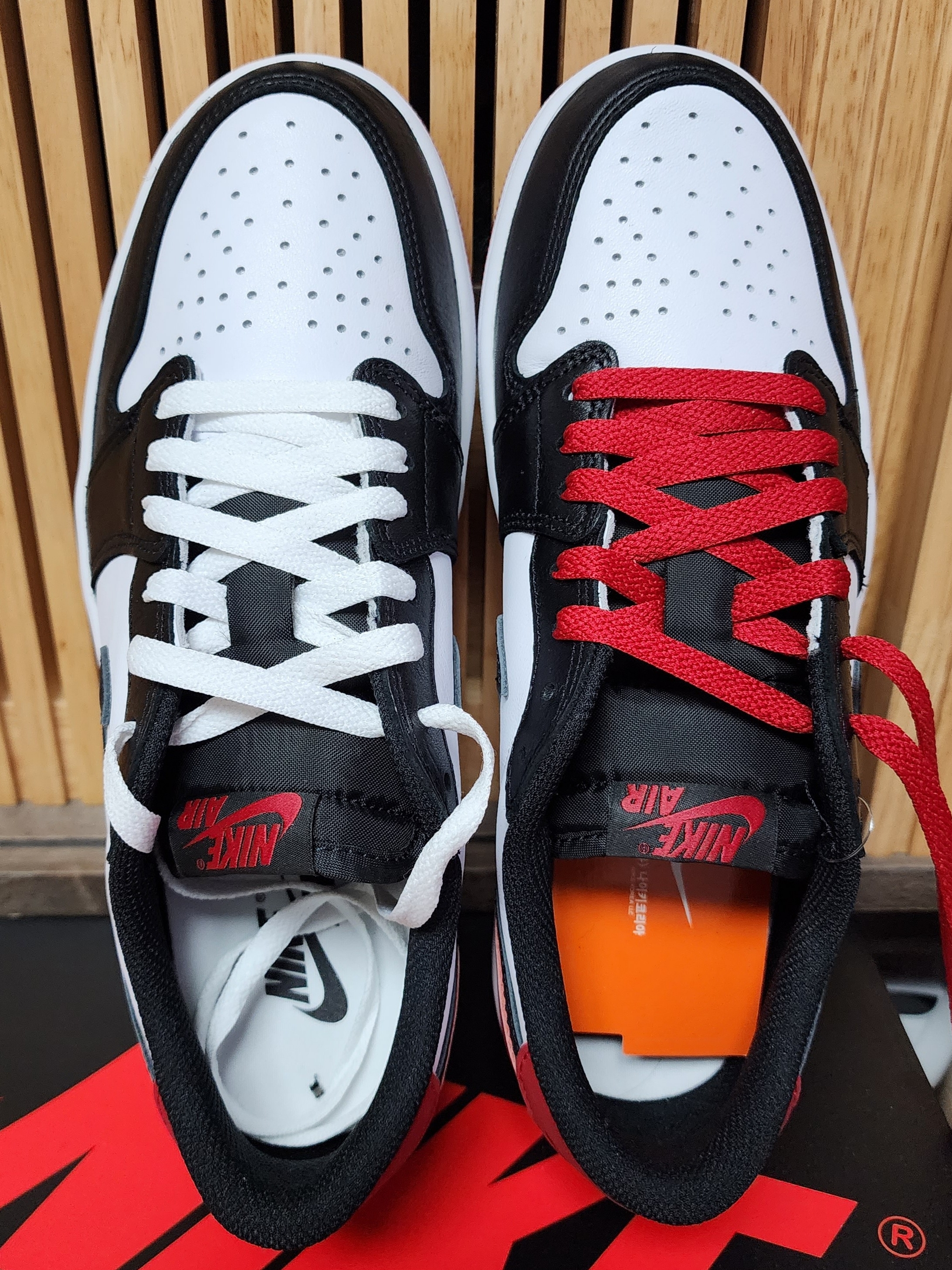 Jordan 1 Retro Low OG Black Toe 착용 스타일 - 1