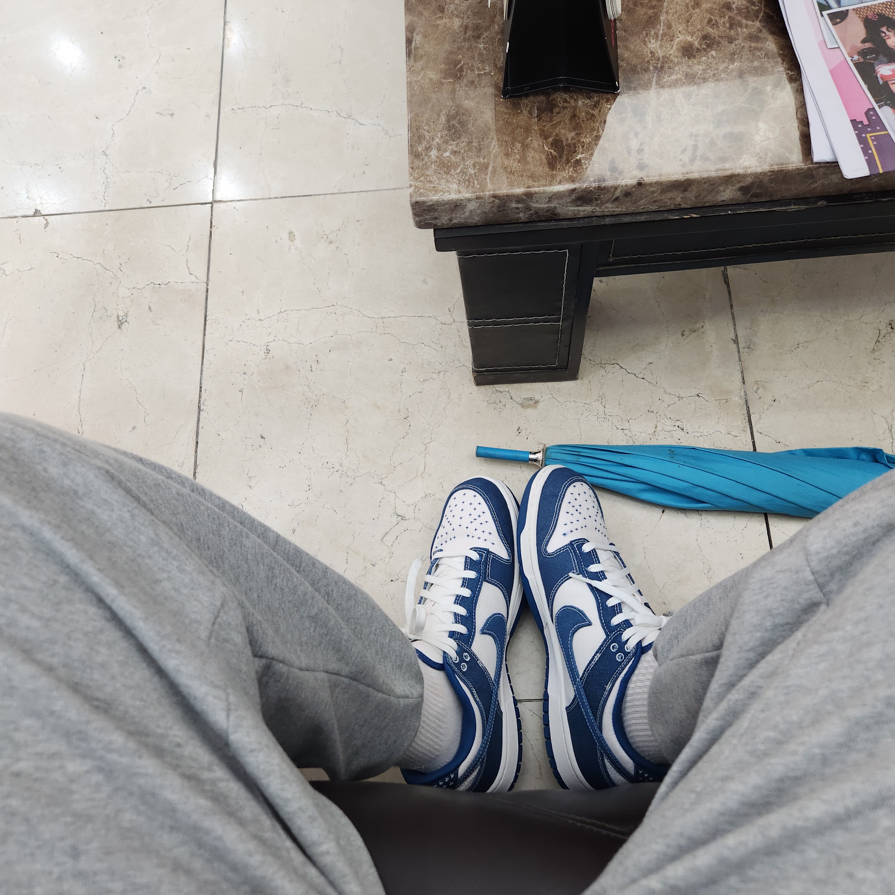 Nike Dunk Low Retro SE Industrial Blue 착용 스타일