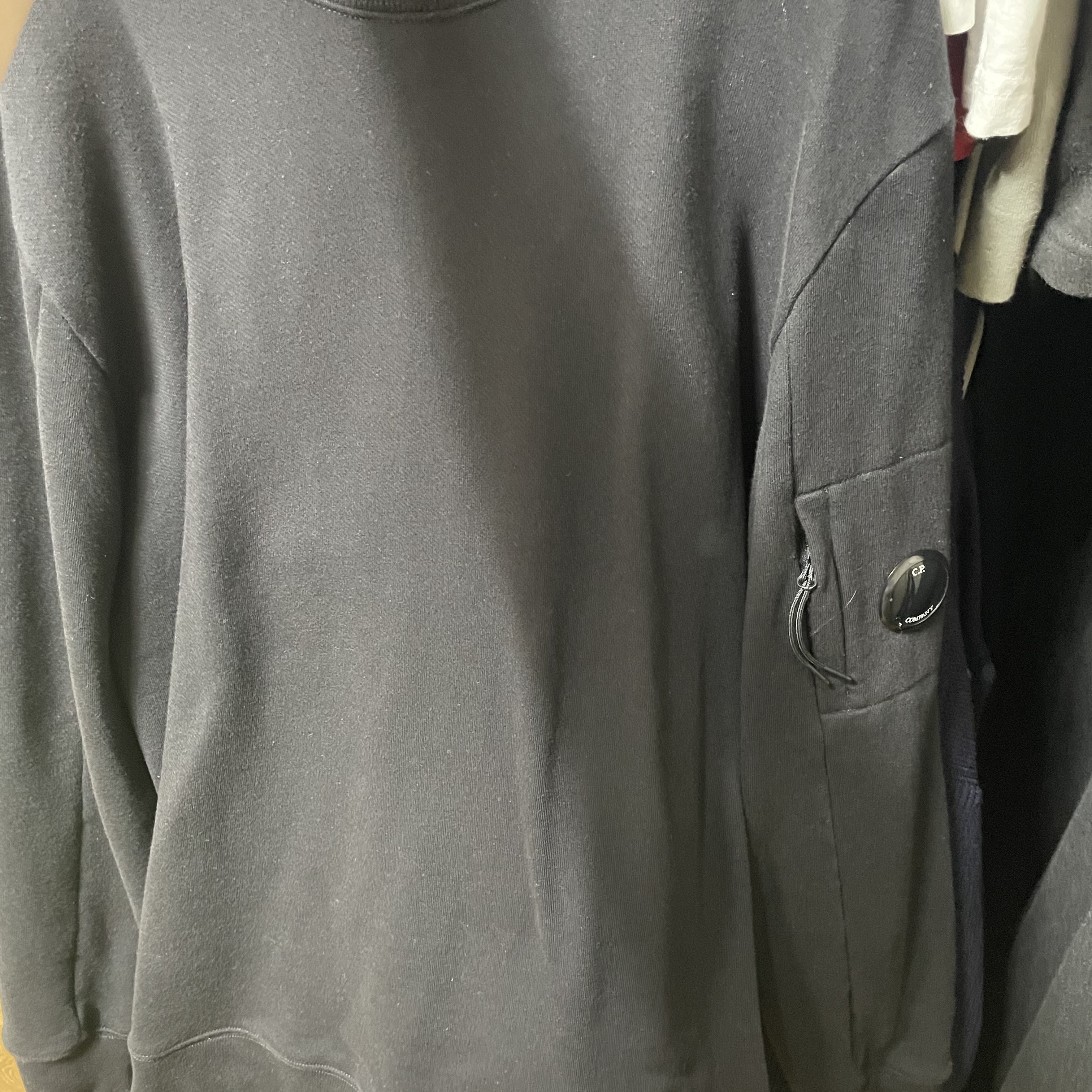 C.P. Company Diagonal Raised Fleece Sweatshirt Black - 22FW 착용 스타일 - 3