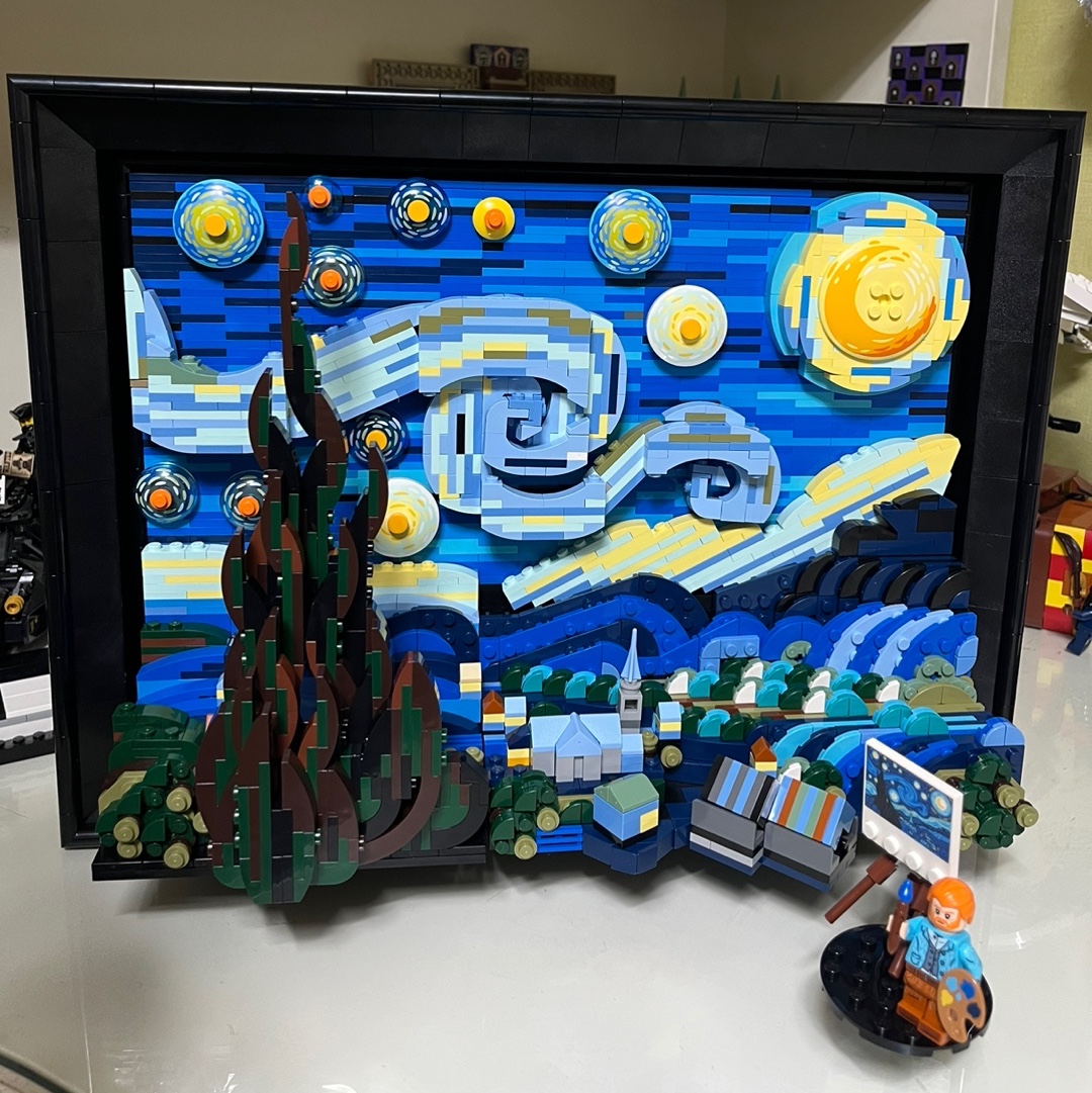 Lego Vincent Van Gogh The Starry Night 착용 스타일