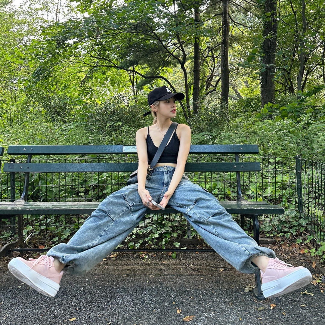 (W) Nike Air Force 1 PLT.AF.ORM Pink Oxford White 착용 스타일 - 3