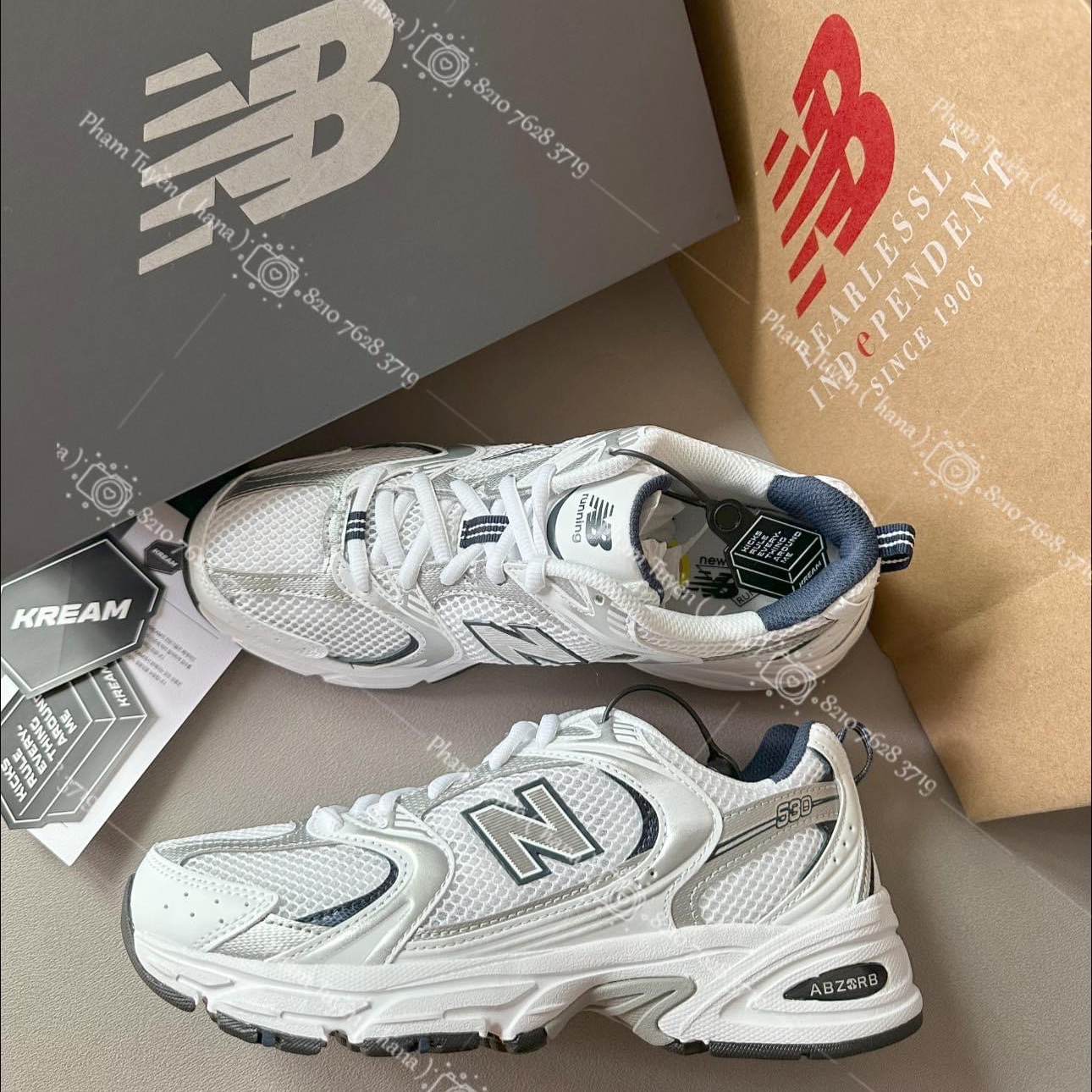 New Balance 530 White 착용 스타일 - 1