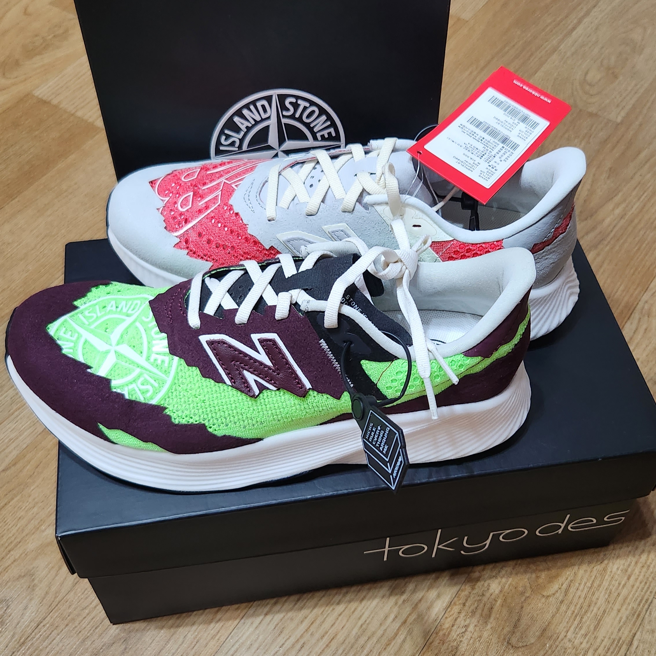New Balance x Stone Island x Tokyo Design Studio FuelCell RC Elite v2 SI Red 착용 스타일