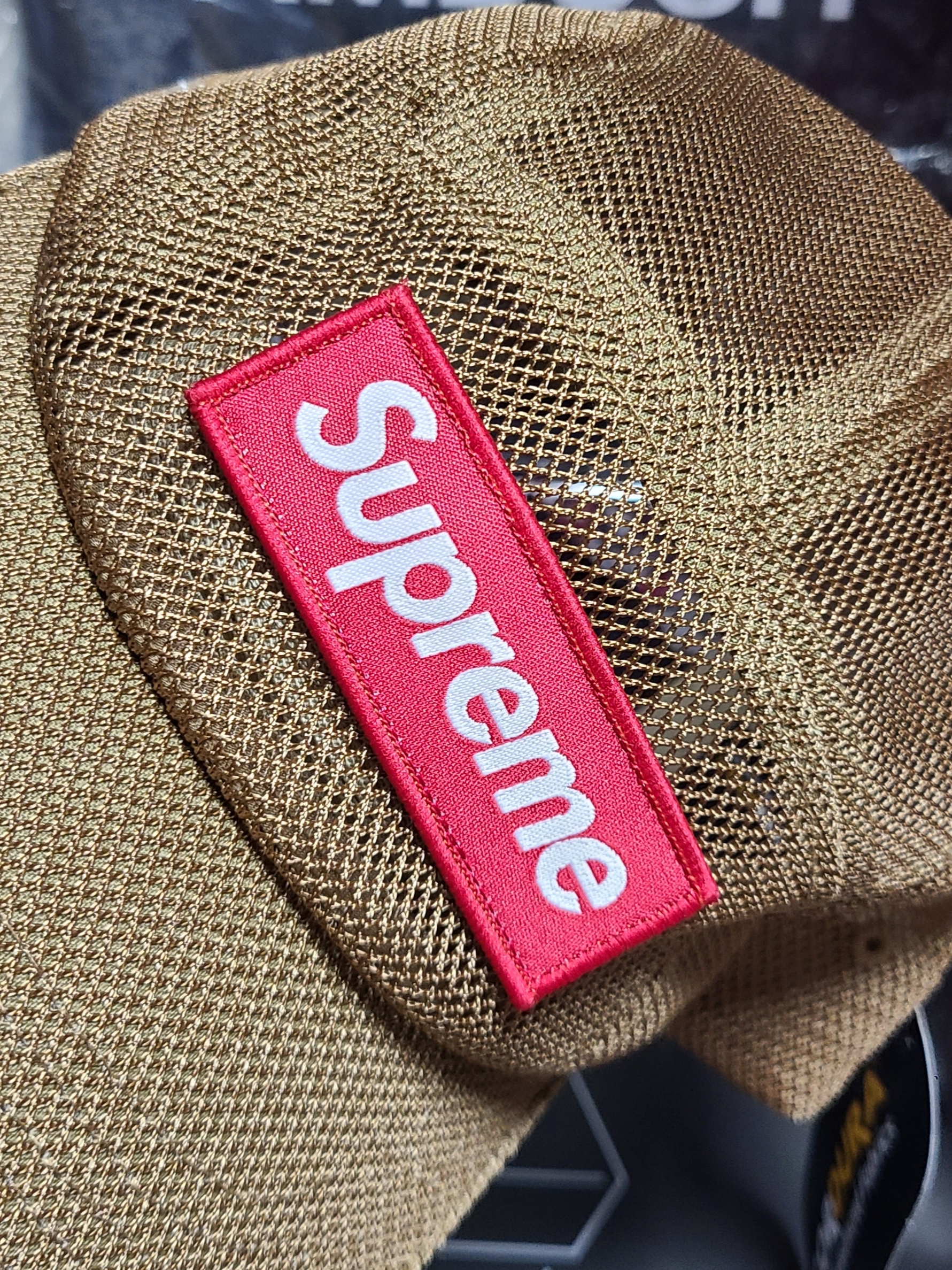 Supreme Mesh Cordura Camp Cap Sand - 23SS 착용 스타일 - 1