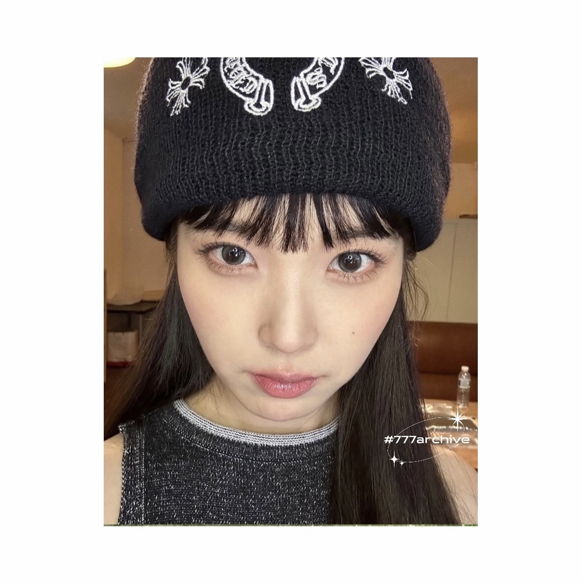 Chrome Hearts Horseshoe Beanie Black 착용 스타일 - 3