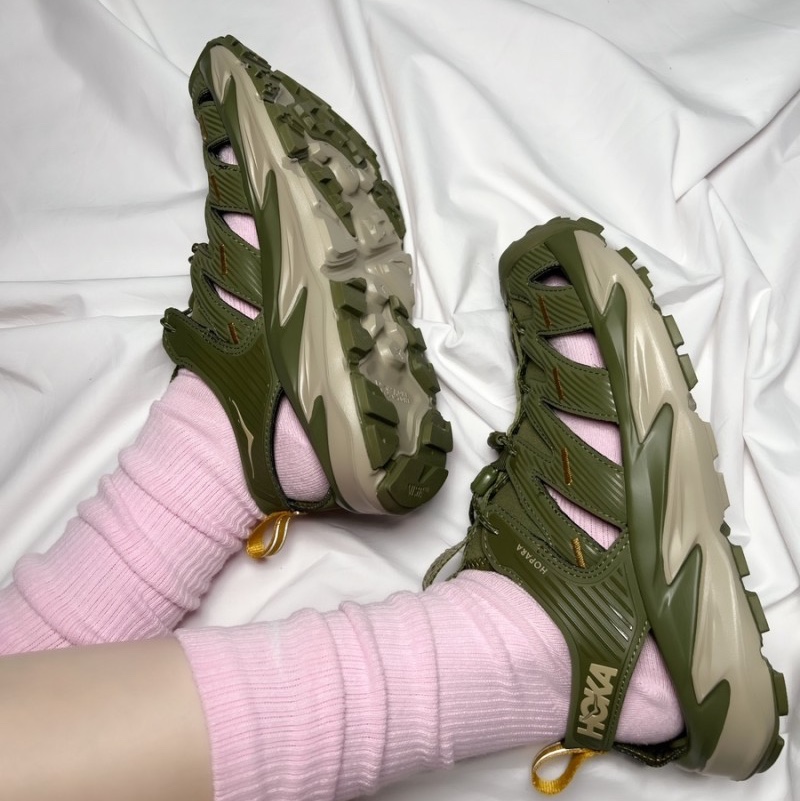 Hoka Hopara Avocado Oxford Tan 착용 스타일 - 2