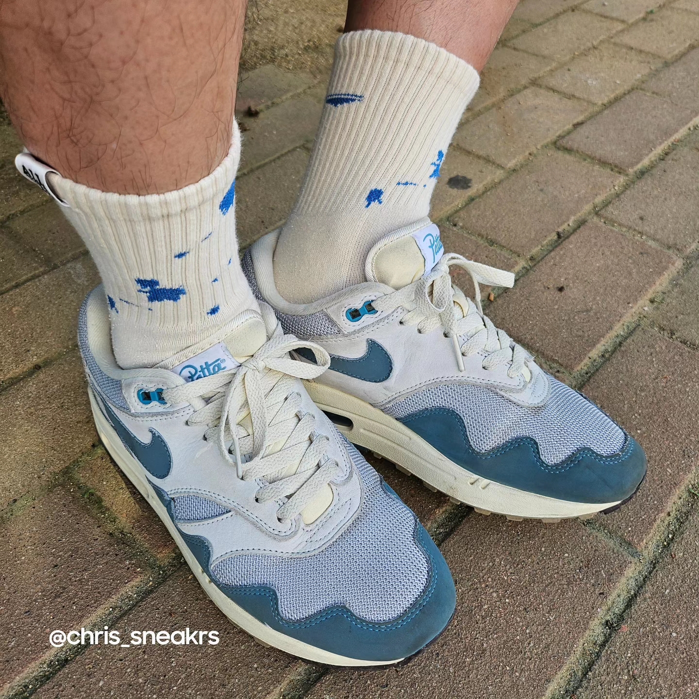 Supreme Frayed Logos Denim Camp Cap Blue - 21SS, Nike x Patta Air Max 1 Noise Aqua 착용 스타일 - 3