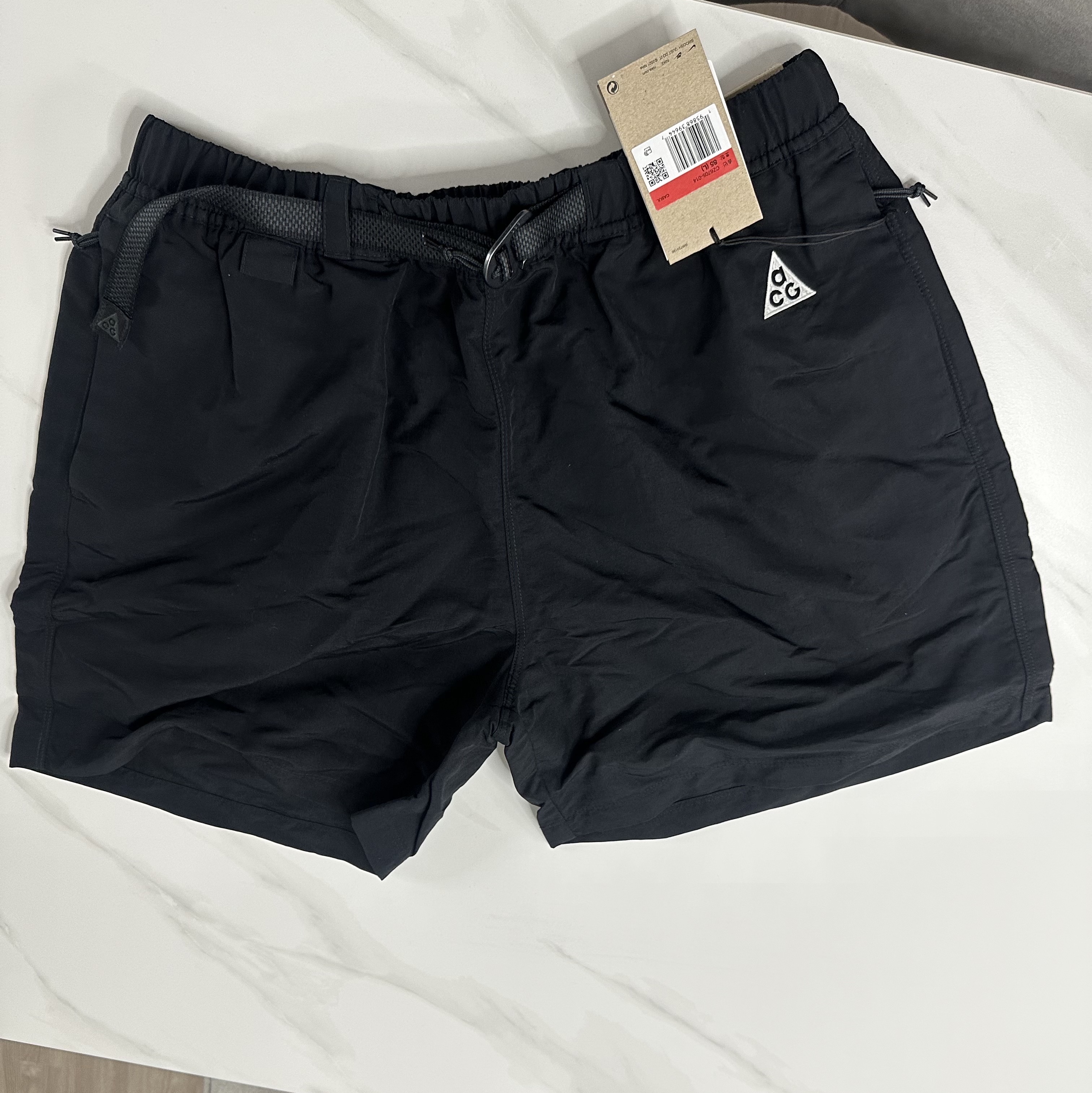 Nike NRG ACG Trail Shorts Black Dark Smoke Grey - Asia 착용 스타일