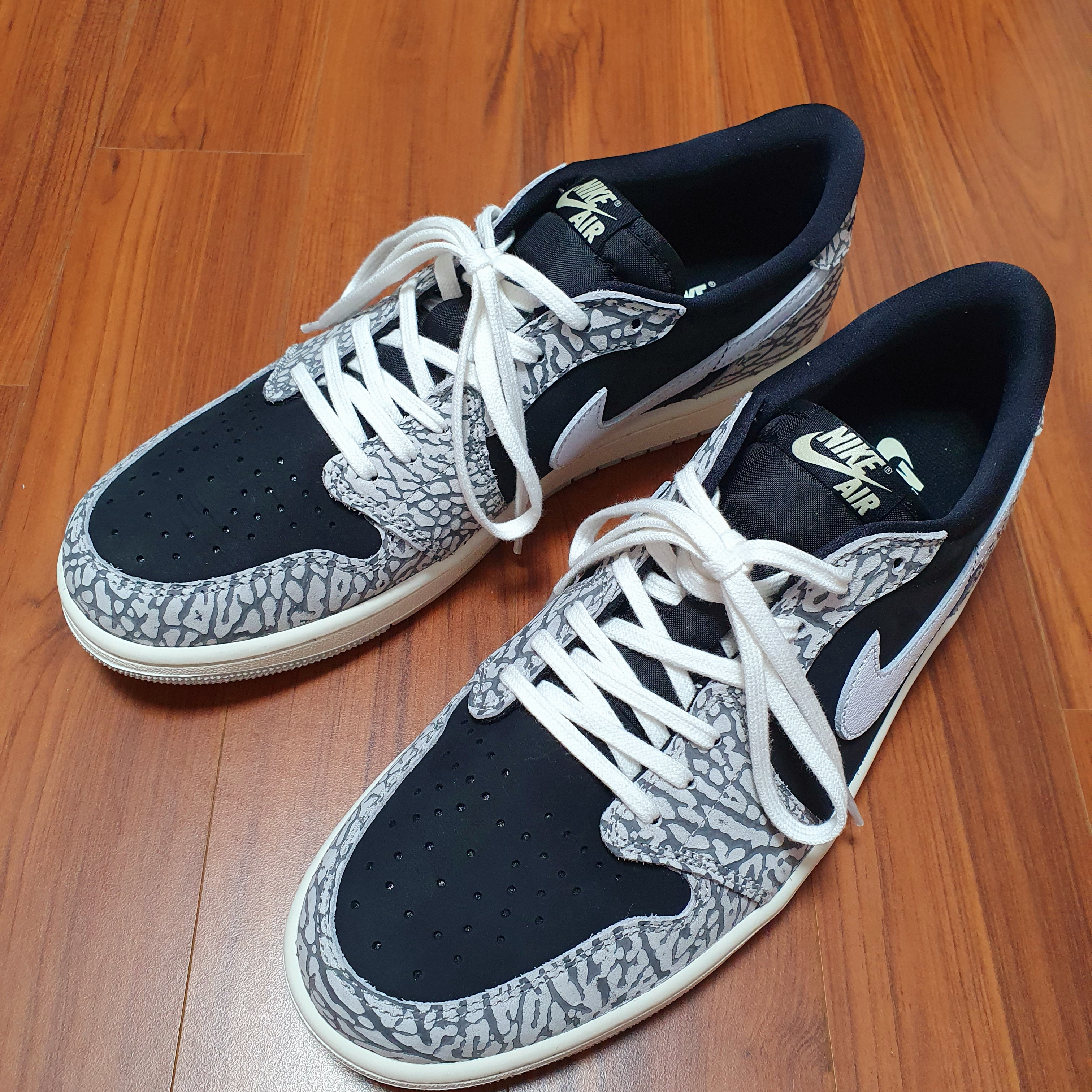Jordan 1 Retro Low OG Black Cement 착용 스타일 - 2