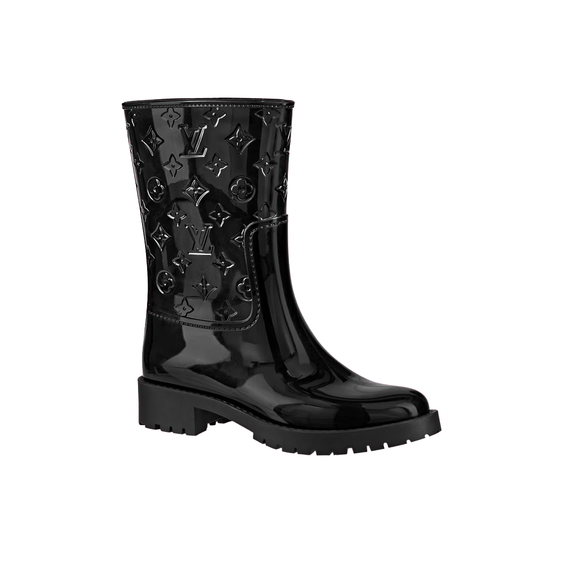 (W) 루이비통 드롭 플랫 하프 부츠 블랙((W) Louis Vuitton Drops Flat Half Boot Black) - 1