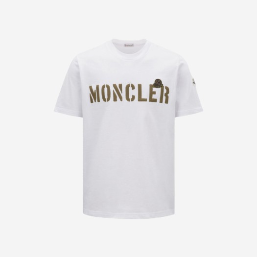 몽클레르 로고 티셔츠 옵티컬 화이트 - 23SS