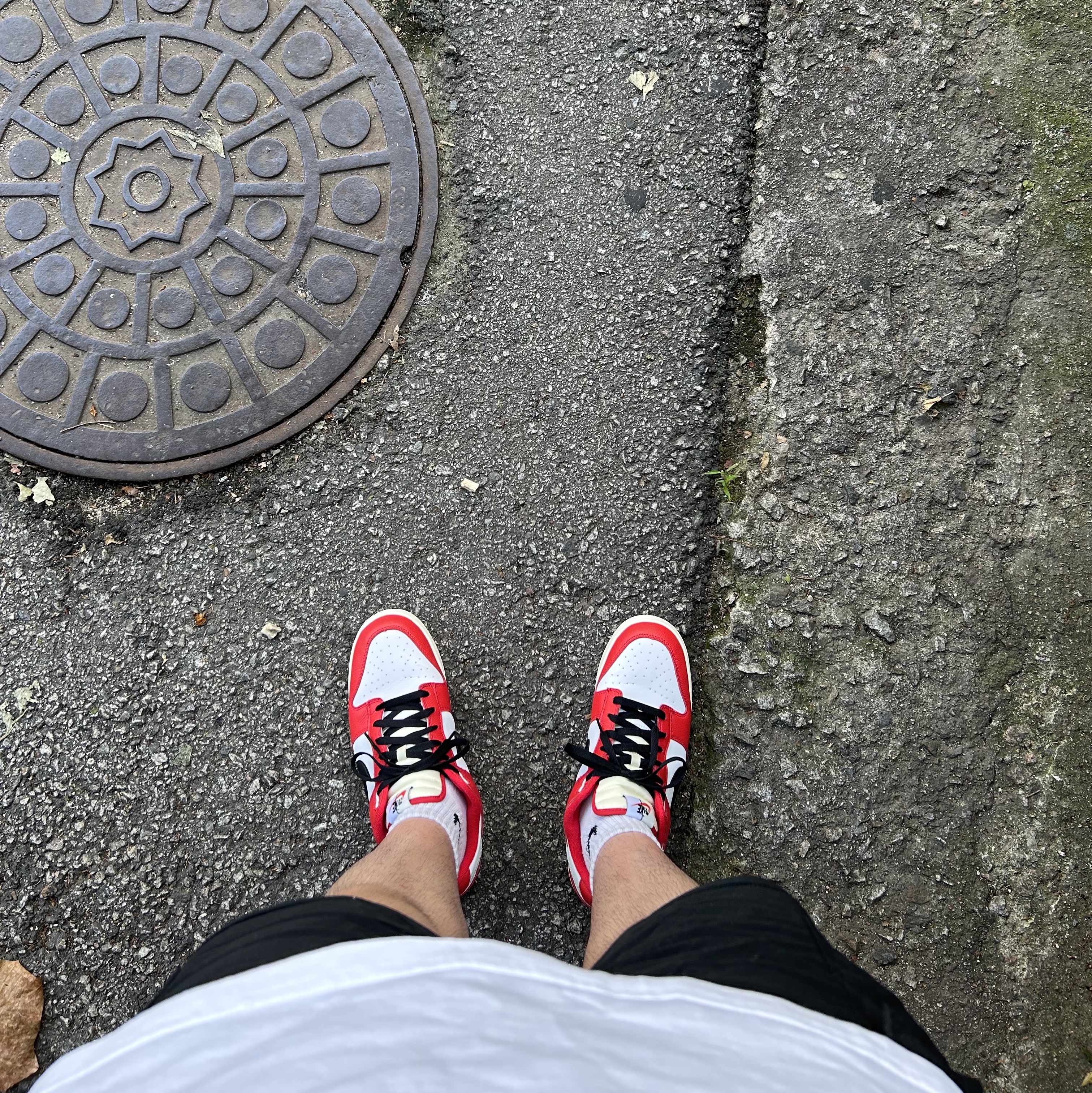 Nike Dunk Low Retro PRM University Red Black 착용 스타일 - 2