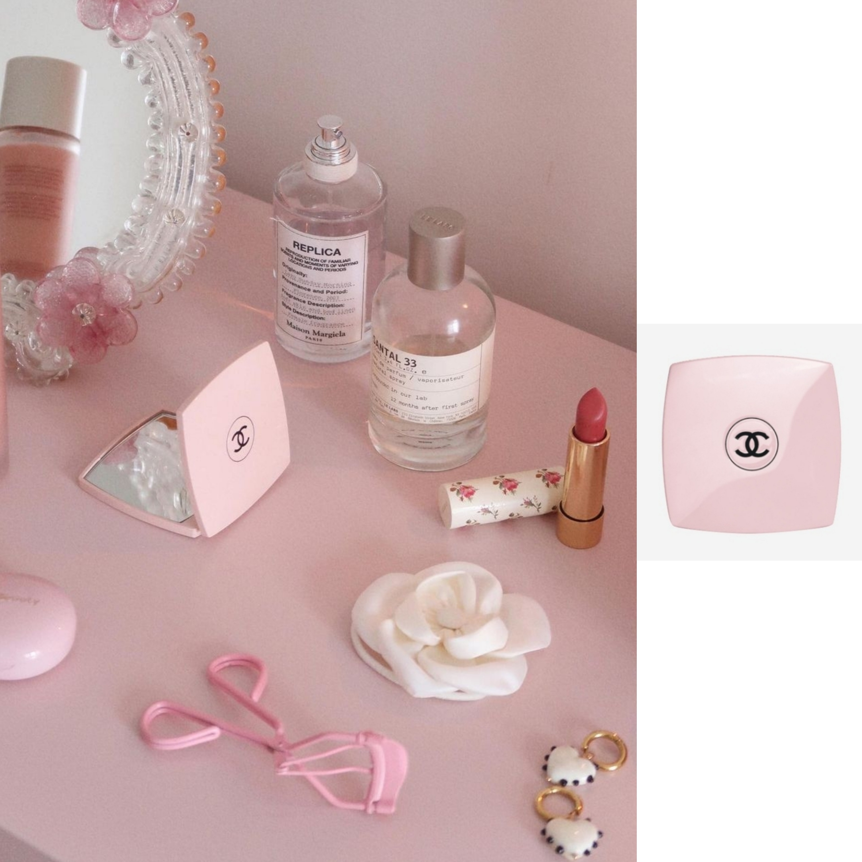 Chanel Codes Couleur Limited Edition Miroir Double Facettes 111 Ballerina 착용 스타일 - 1