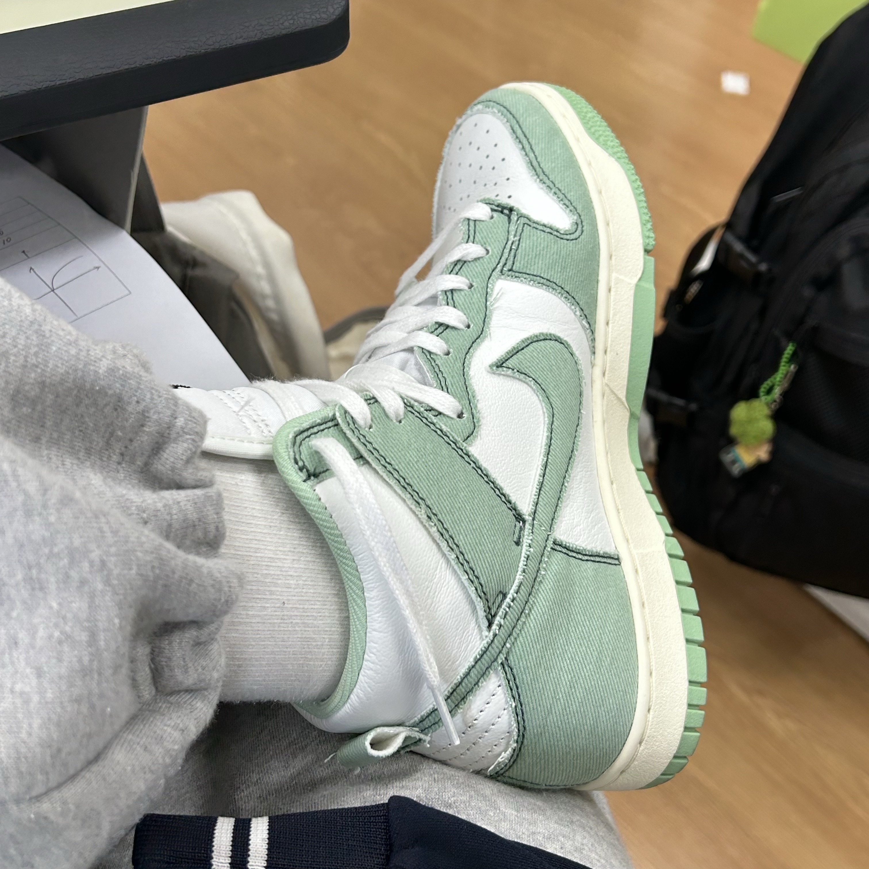 (W) Nike Dunk High 1985 Enamel Green 착용 스타일