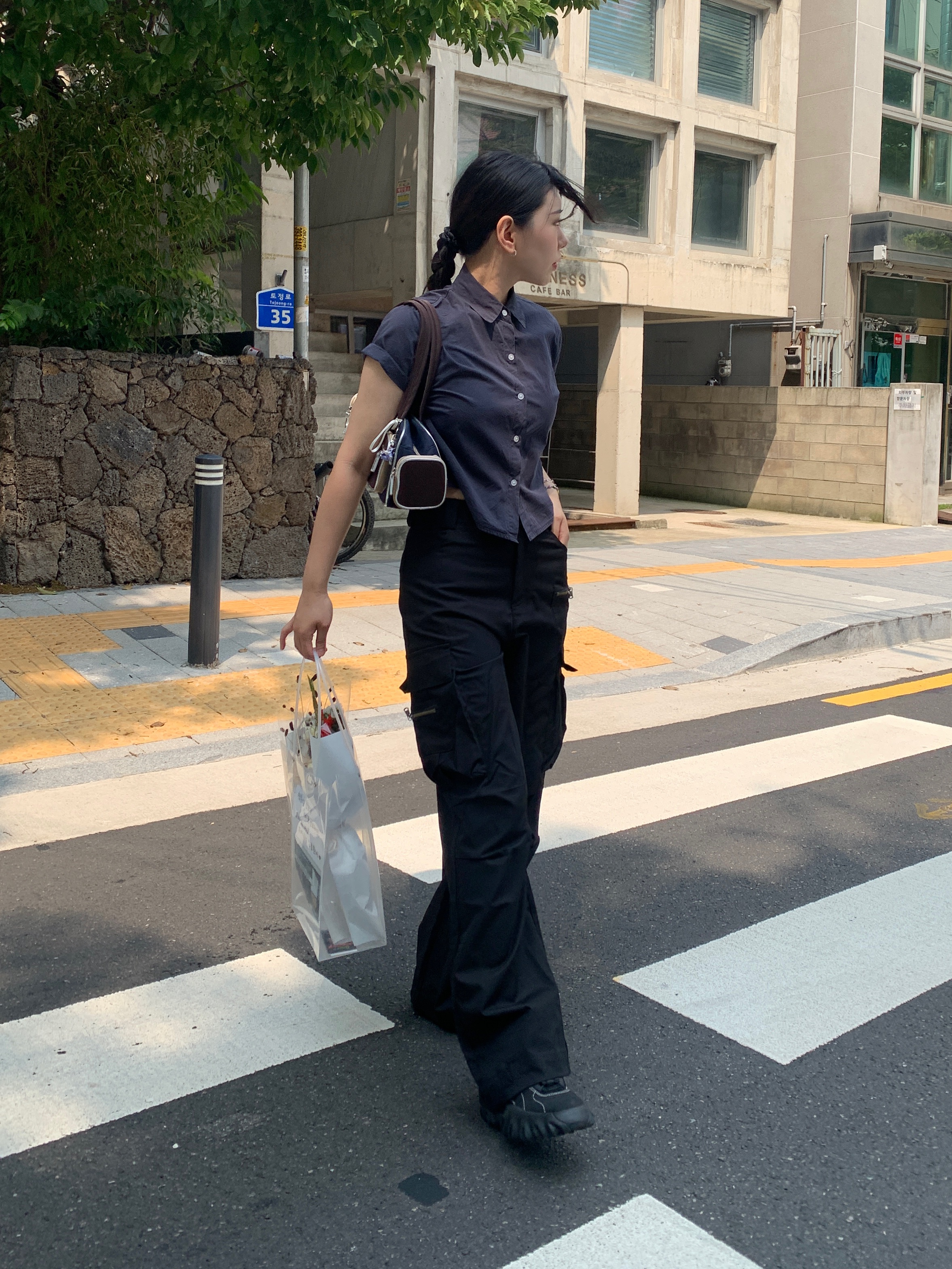 Oakley Factory Team x Brain Dead Chop Saw Black 착용 스타일