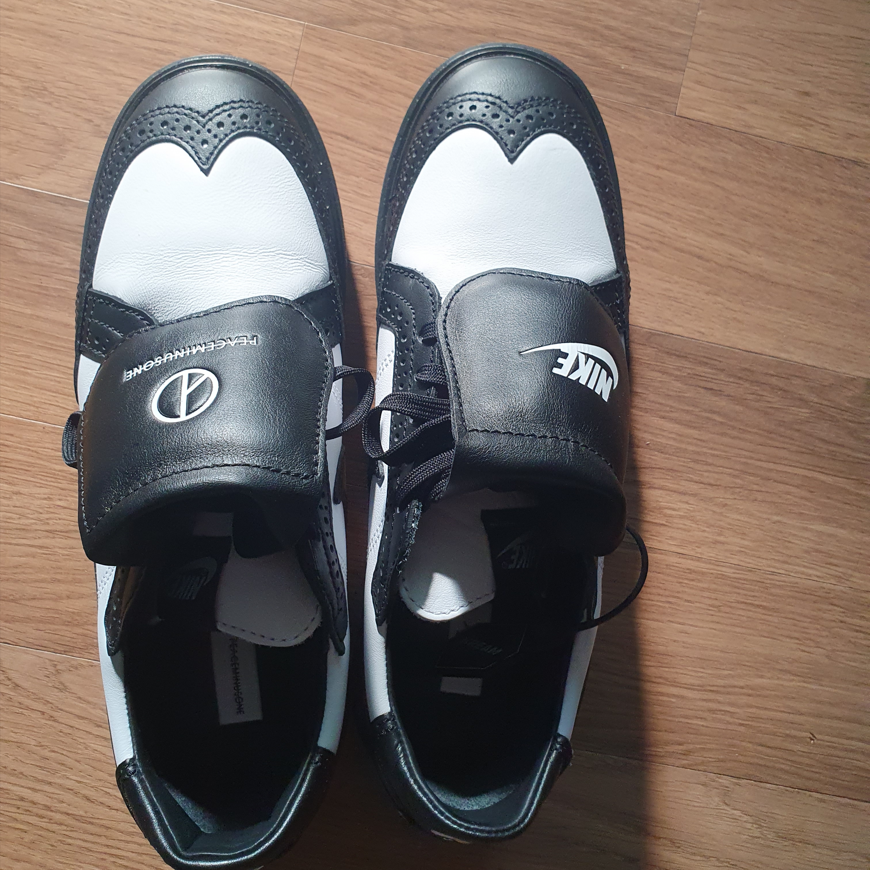 Nike x Peaceminusone Kwondo1 Black and White 착용 스타일