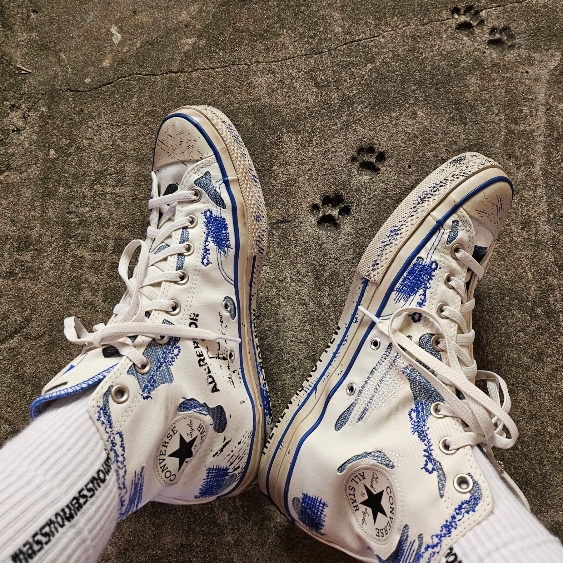 Converse x Ader Error Chuck 70 High White 착용 스타일 - 2