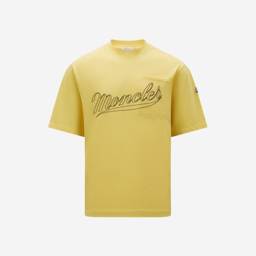 몽클레르 로고 티셔츠 옐로우 - 23SS