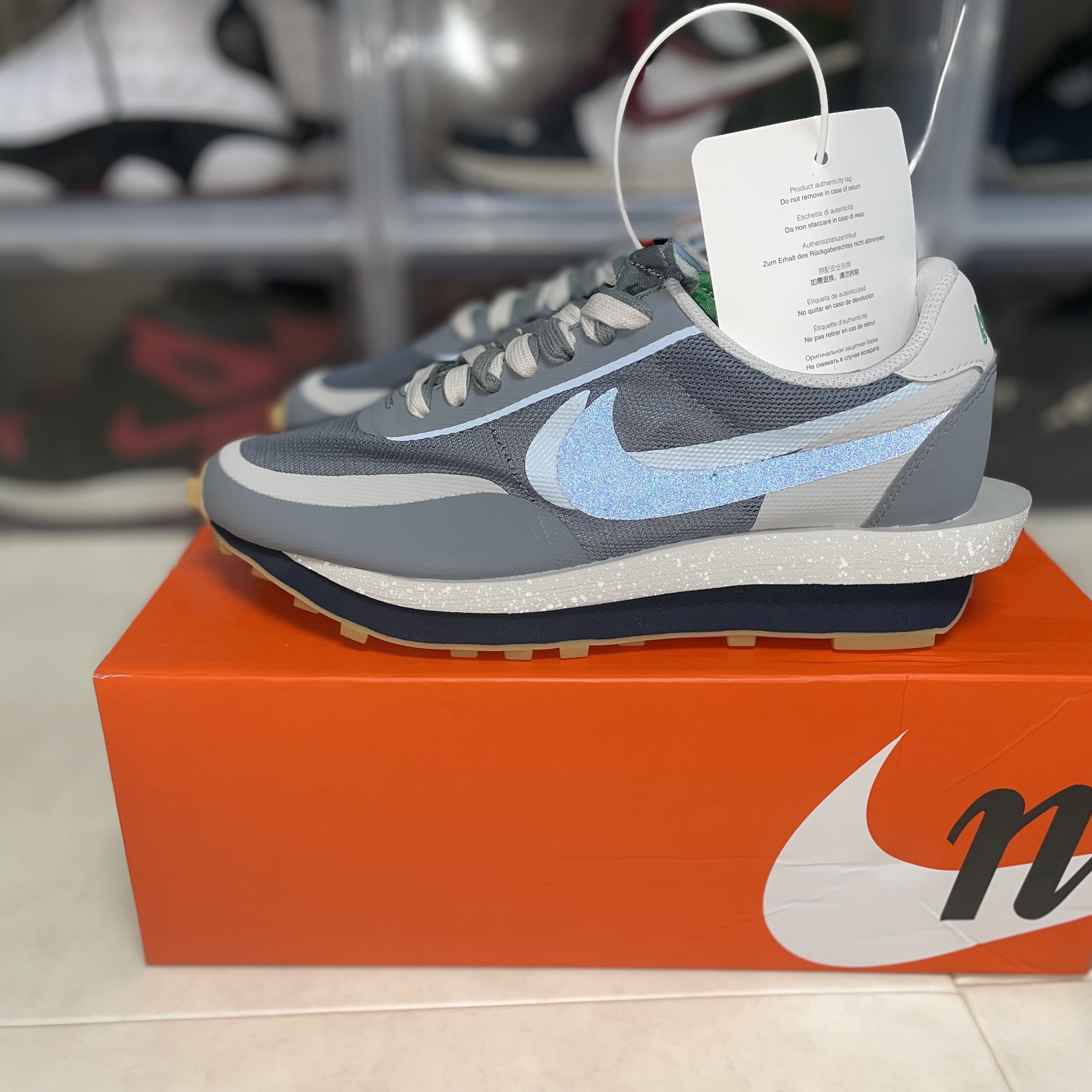 Nike x Sacai x Clot LDWaffle Cool Grey 착용 스타일 - 5