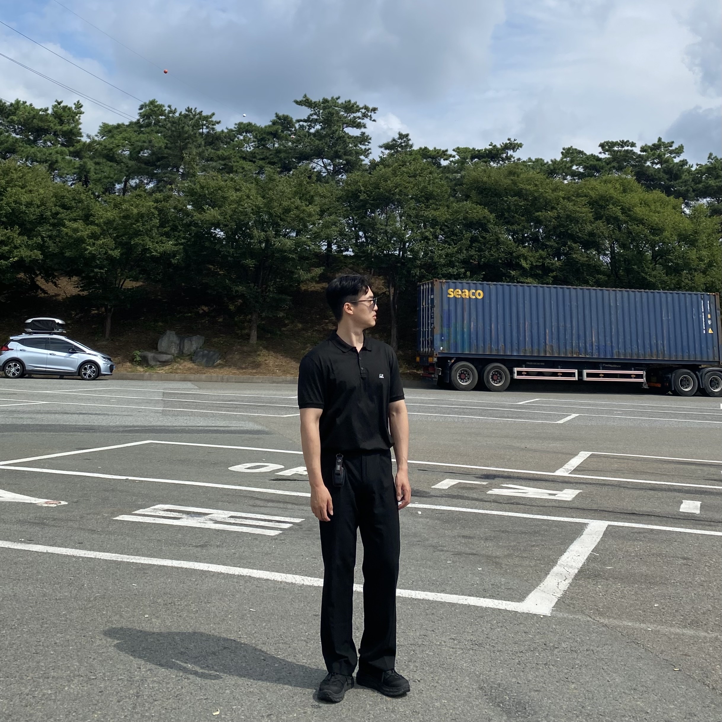 C.P. Company Stretch Piquet Polo Shirt Black - 23SS, Hoka x Engineered Garments Tor Ultra Low Black 착용 스타일