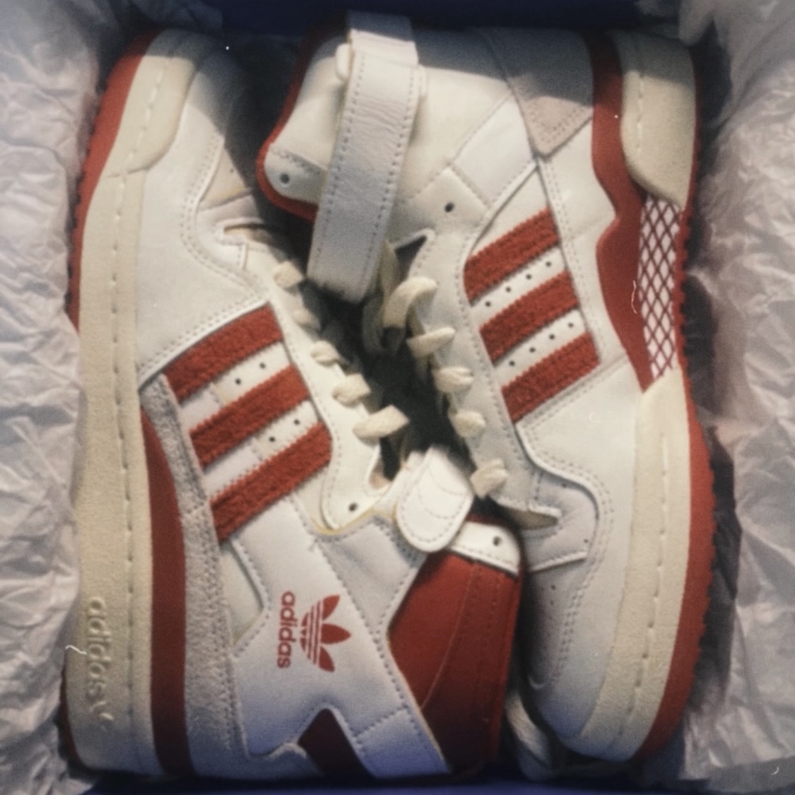 Adidas Forum 84 High Team Power Red 착용 스타일