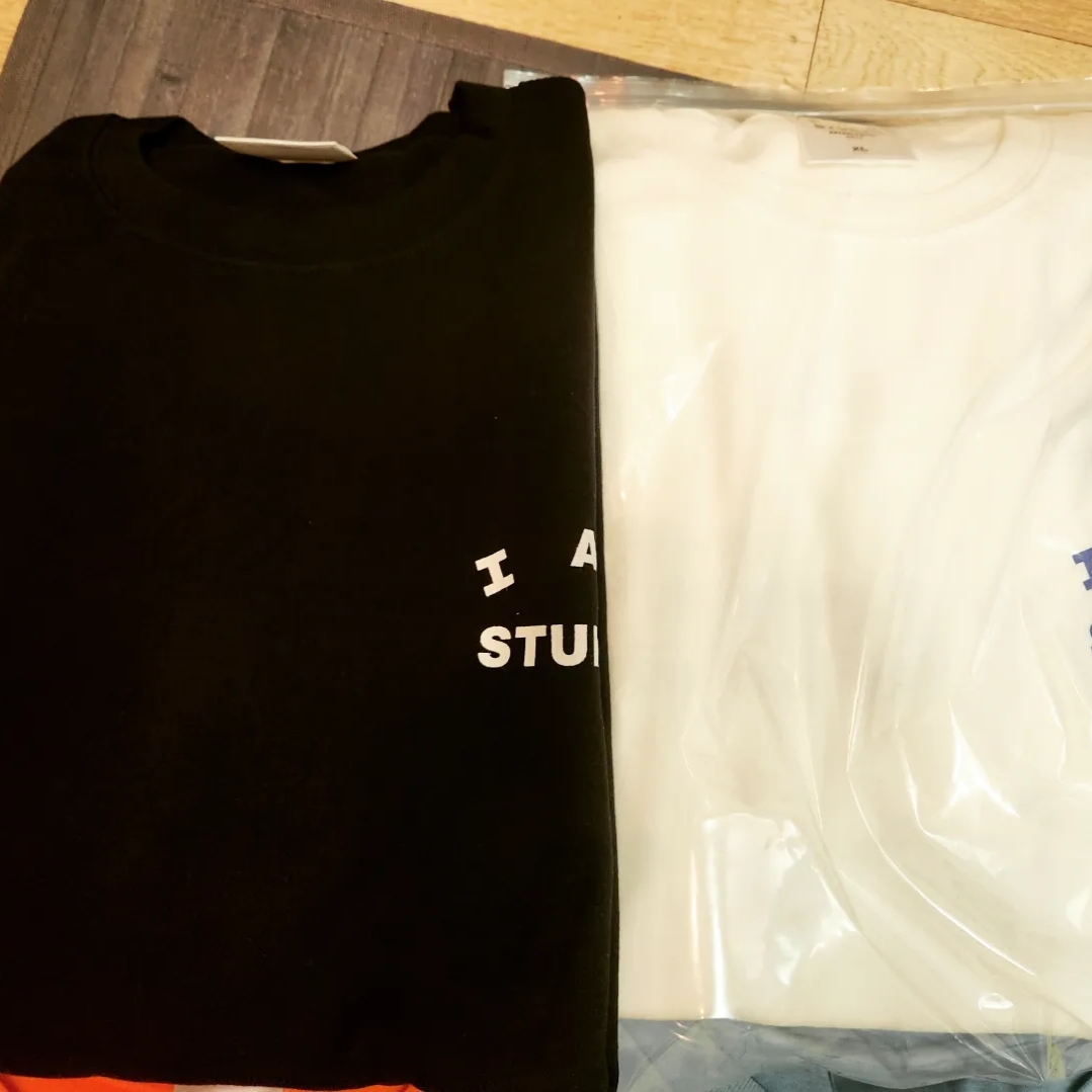 IAB Studio x Ottogi Mayonnaise 50th Anniversary T-Shirt Navy, IAB Studio 10th Anniversary T-Shirts Pack White & Black (2 Pack) 착용 스타일 - 2