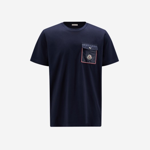몽클레르 티셔츠 포켓 나이트 블루 - 23SS