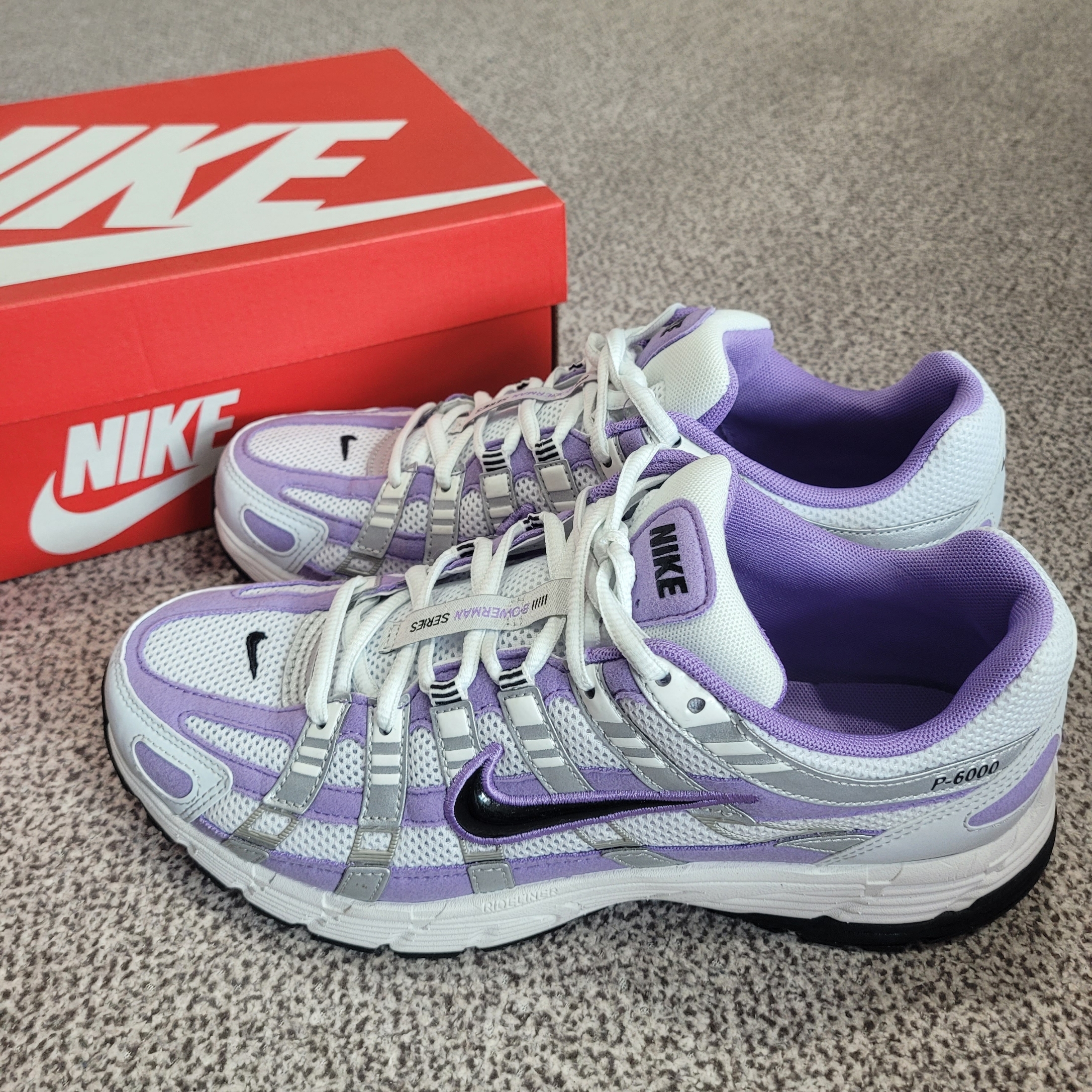 (W) Nike P-6000 Space Purple Black 착용 스타일 - 5