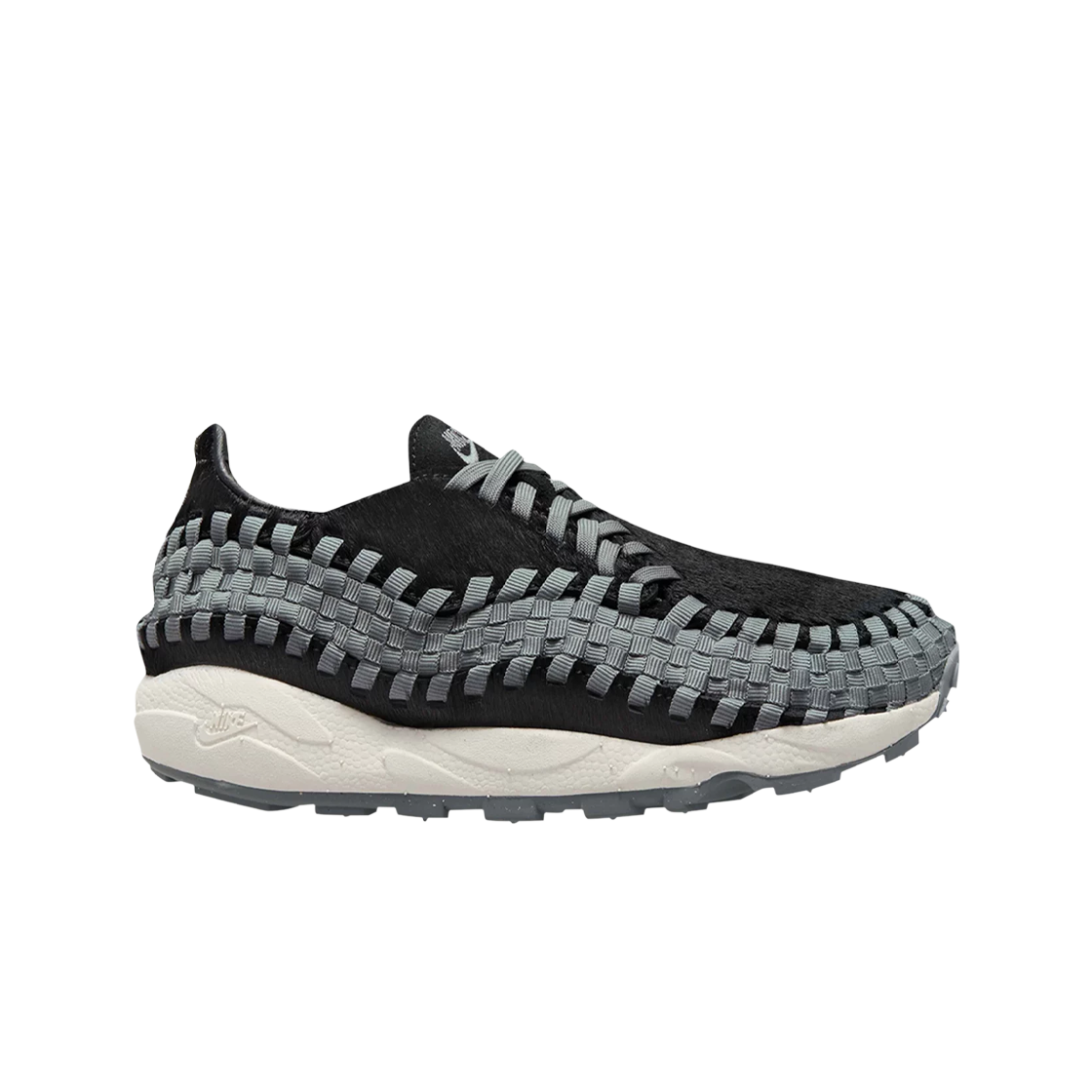 (W) 나이키 에어 풋스케이프 우븐 블랙 앤 스모크 그레이((W) Nike Air Footscape Woven Black and Smoke Grey)