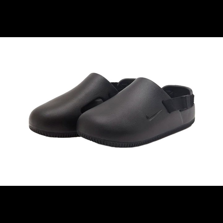 Nike Calm Mule Oil Green, Nike Calm Mule Black 착용 스타일 - 3