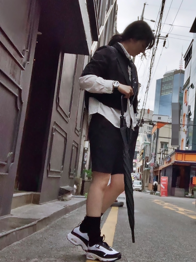 Nike x Comme des Garcons Homme Plus Air Max Sunder SP White Black, Casio G-Shock GM-2100-1A 착용 스타일 - 1