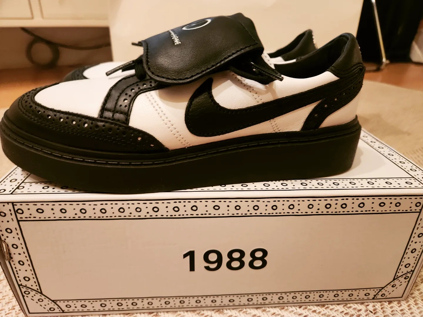 Nike x Peaceminusone Kwondo1 Black and White 착용 스타일 - 2